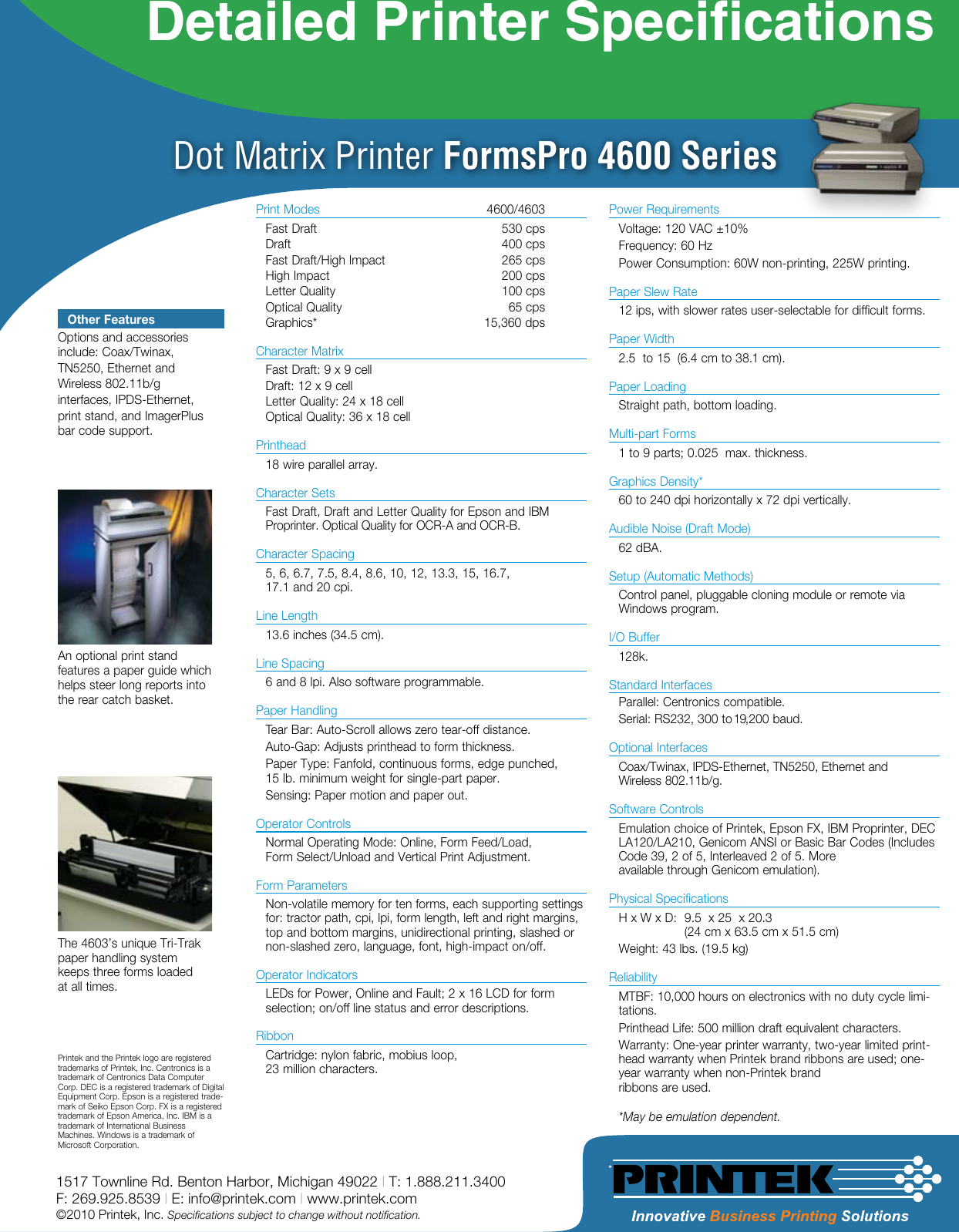 Page 2 of 2 - Printek Printek-Formspro-4600-Users-Manual-  Printek-formspro-4600-users-manual