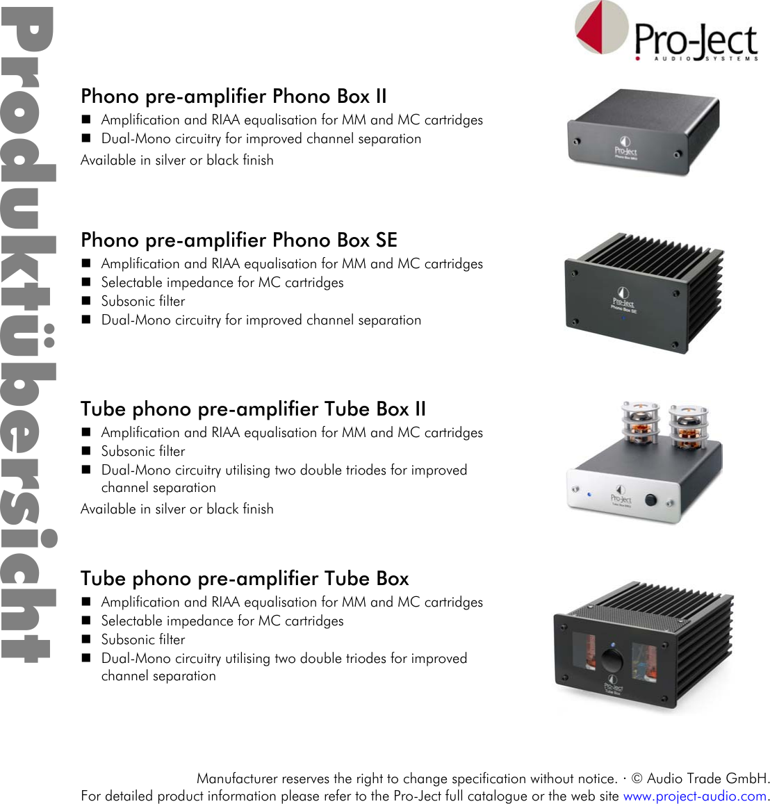 Page 9 of 9 - Pro-Ject-Audio-Systems Pro-Ject-Audio-Systems-Rpm-6-1-Sb-Users-Manual Pro-Ject RPM 6.1 SB User Guide