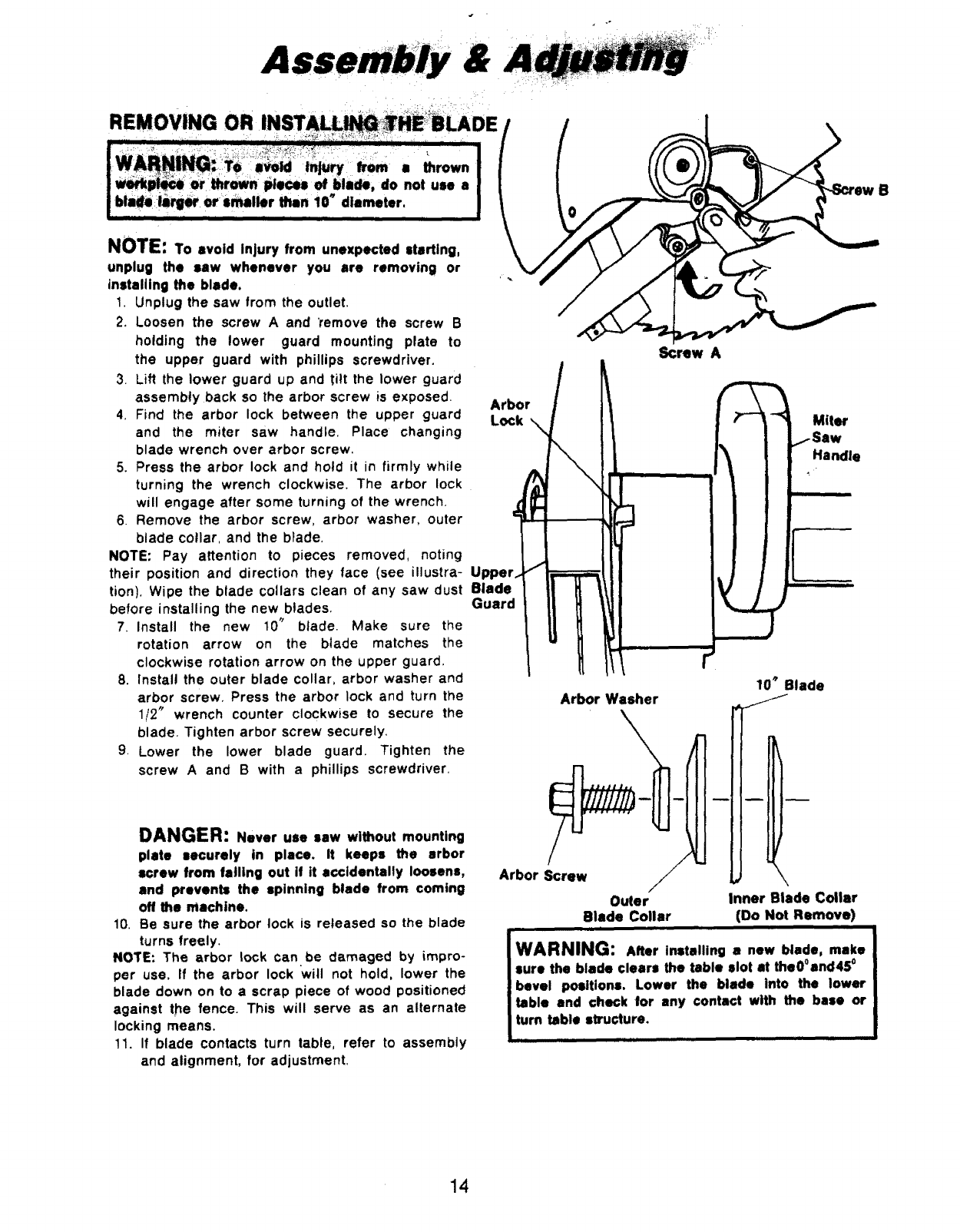 Pro Tech 7208 TYPE 2 User Manual COMPOUND MITER SAW Manuals And Guides