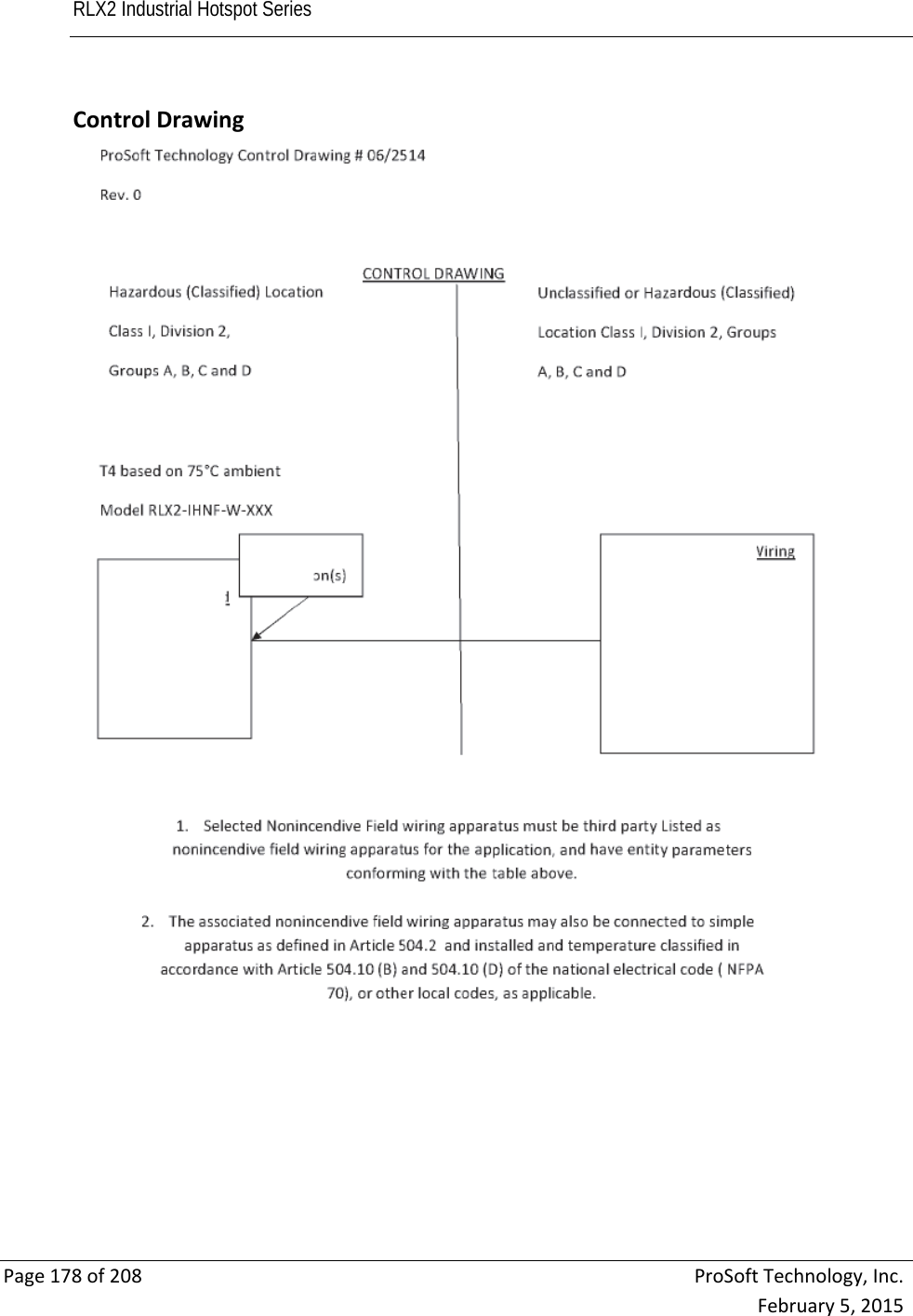 RLX2 Industrial Hotspot Series       Page178of208ProSoftTechnology,Inc.February5,2015ControlDrawing