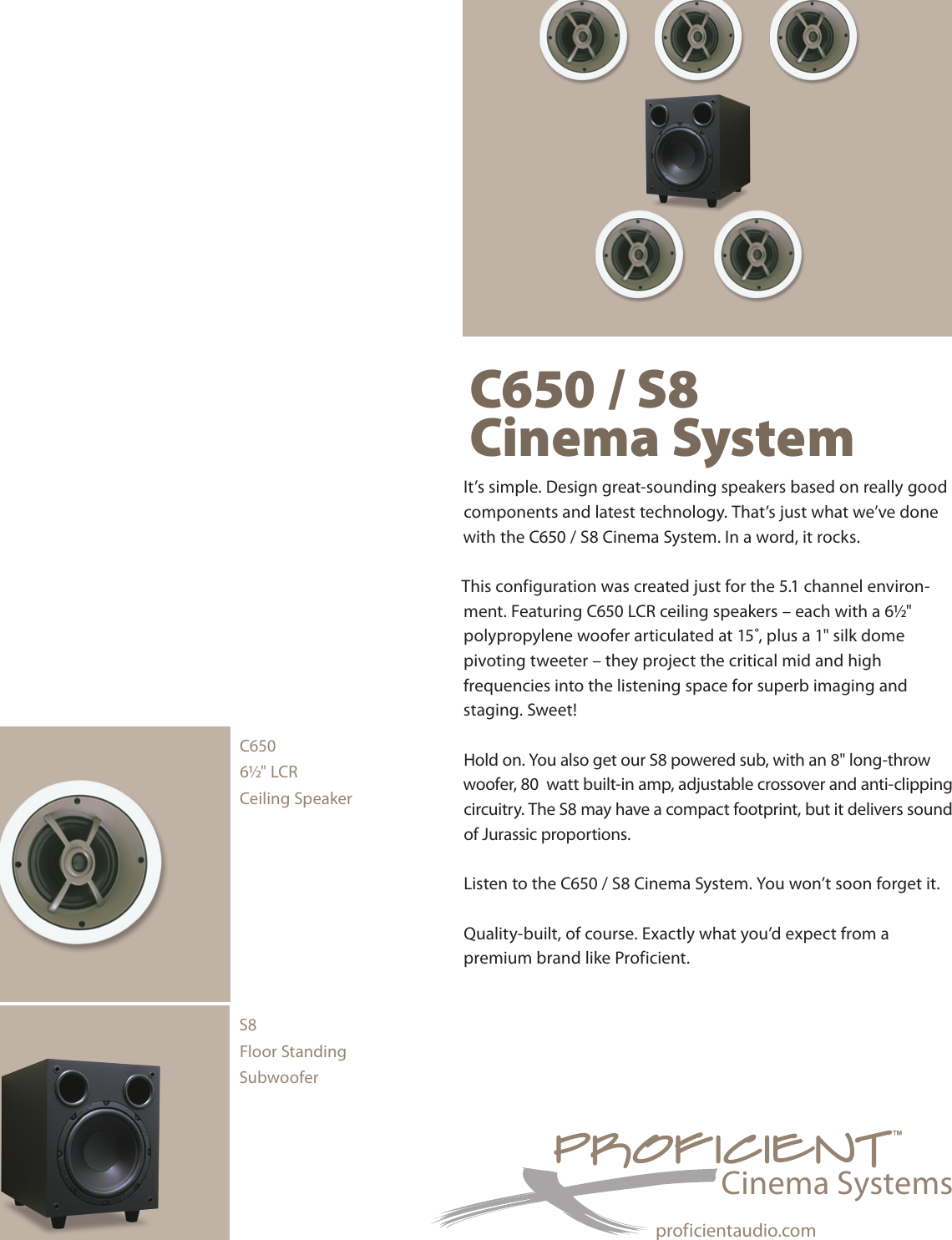Page 1 of 2 - Proficient-Audio-Systems Proficient-Audio-Systems-Proficient-S8-Users-Manual- C650-S8 System  Proficient-audio-systems-proficient-s8-users-manual