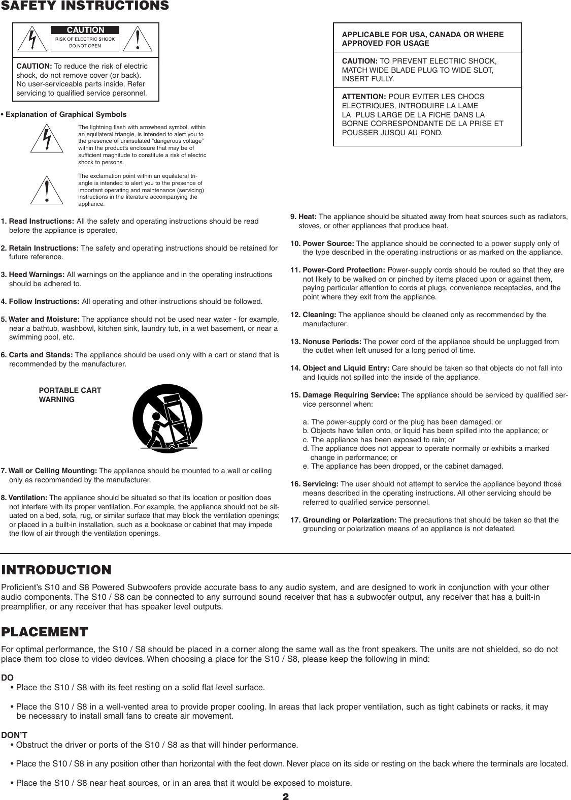 Page 2 of 4 - Proficient-Audio-Systems Proficient-Audio-Systems-S10-Users-Manual--4 Proficient-audio-systems-s10-users-manual