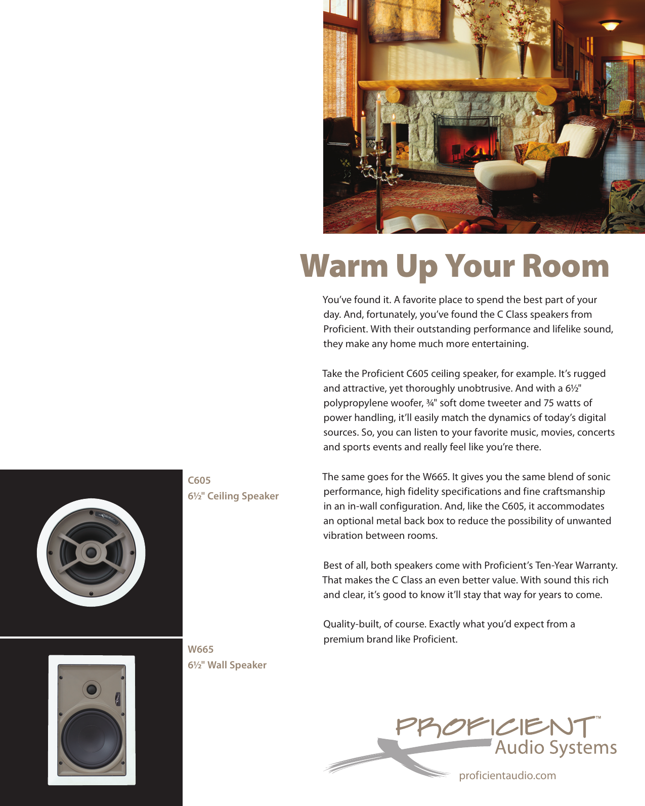 Page 1 of 2 - Proficient-Audio-Systems Proficient-Audio-Systems-W665-Users-Manual- C605/W665 Brochure  Proficient-audio-systems-w665-users-manual