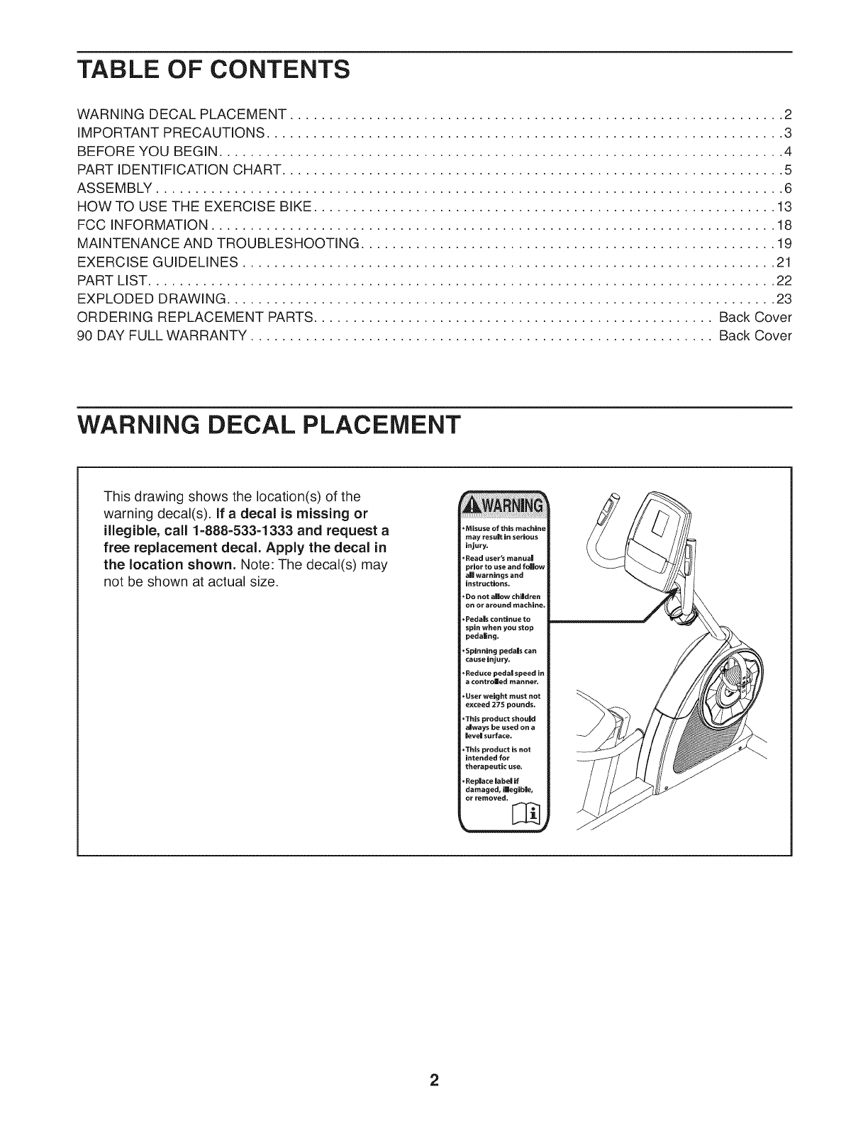 Proform 831218332 1406431L User Manual 