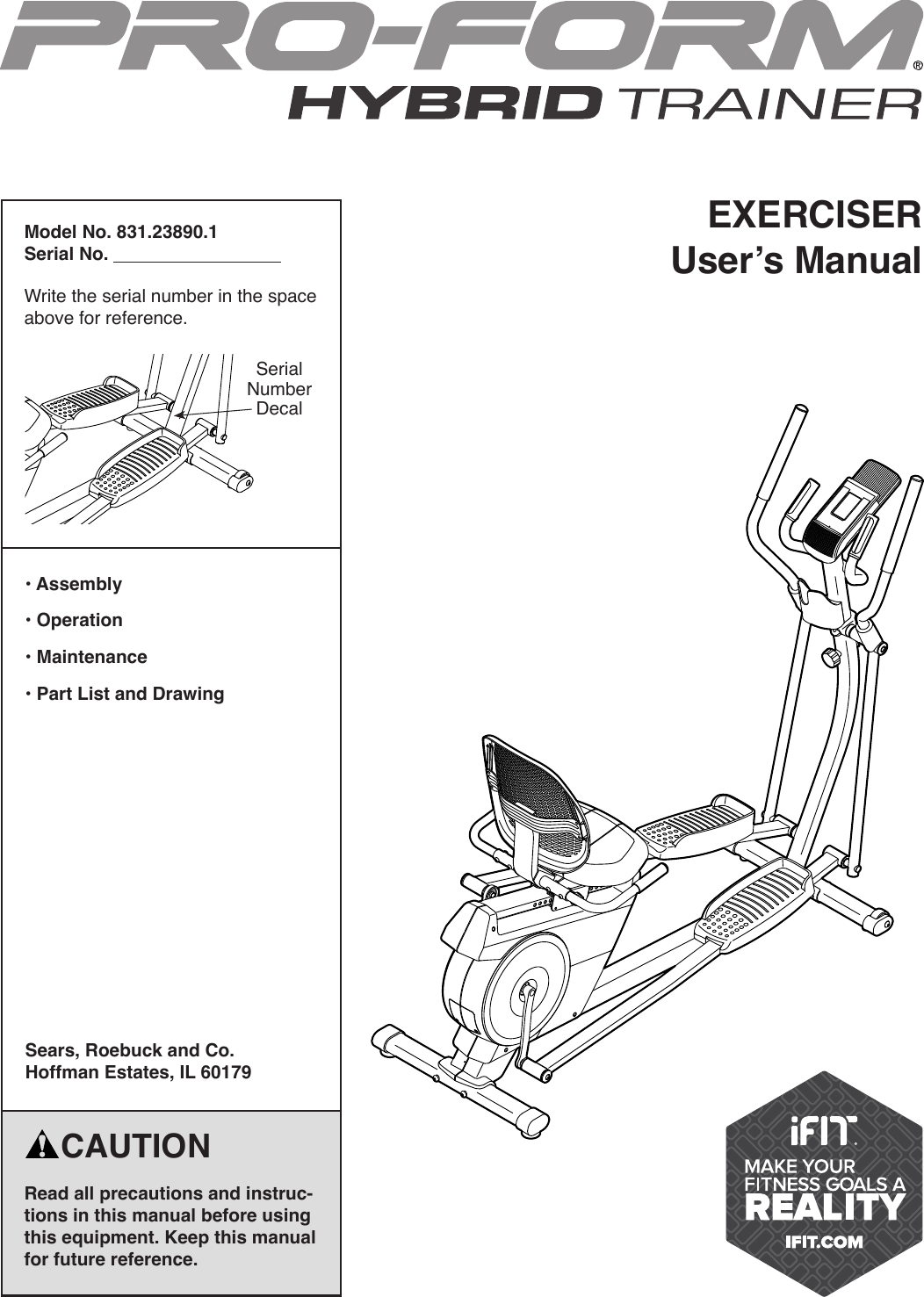 Proform hybrid trainer pro manual new arrivals