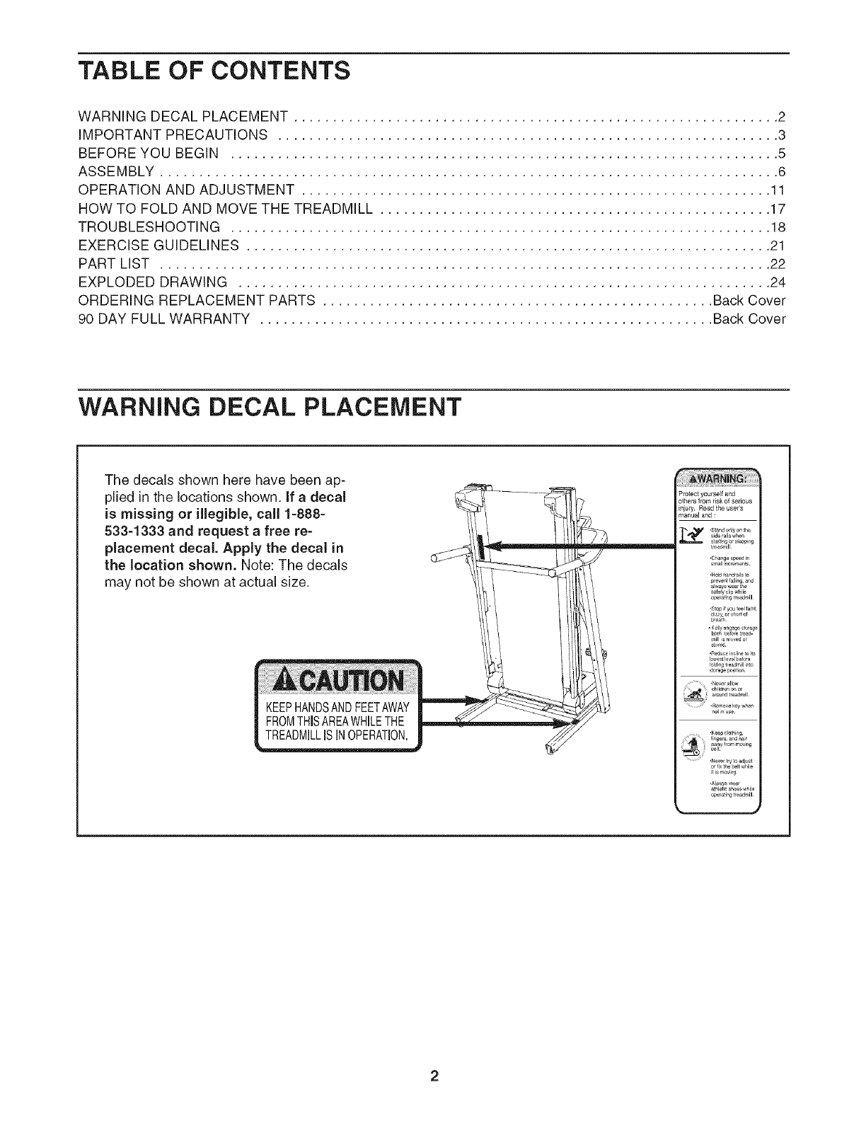 Proform 415 treadmill online manual