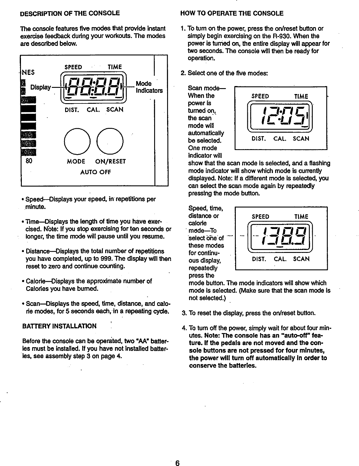 Page 6 of 12 - Proform 831287750 User Manual  R-930 - Manuals And Guides 99020068