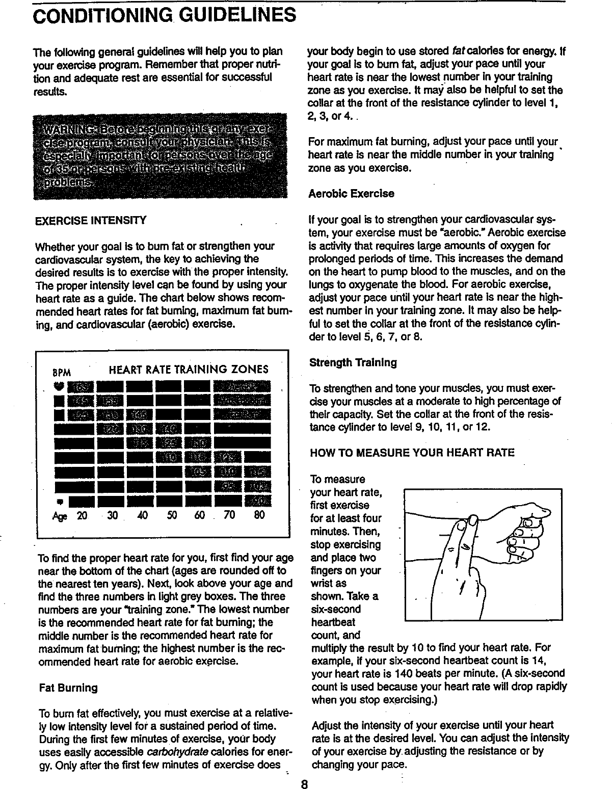 Page 8 of 12 - Proform 831287750 User Manual  R-930 - Manuals And Guides 99020068