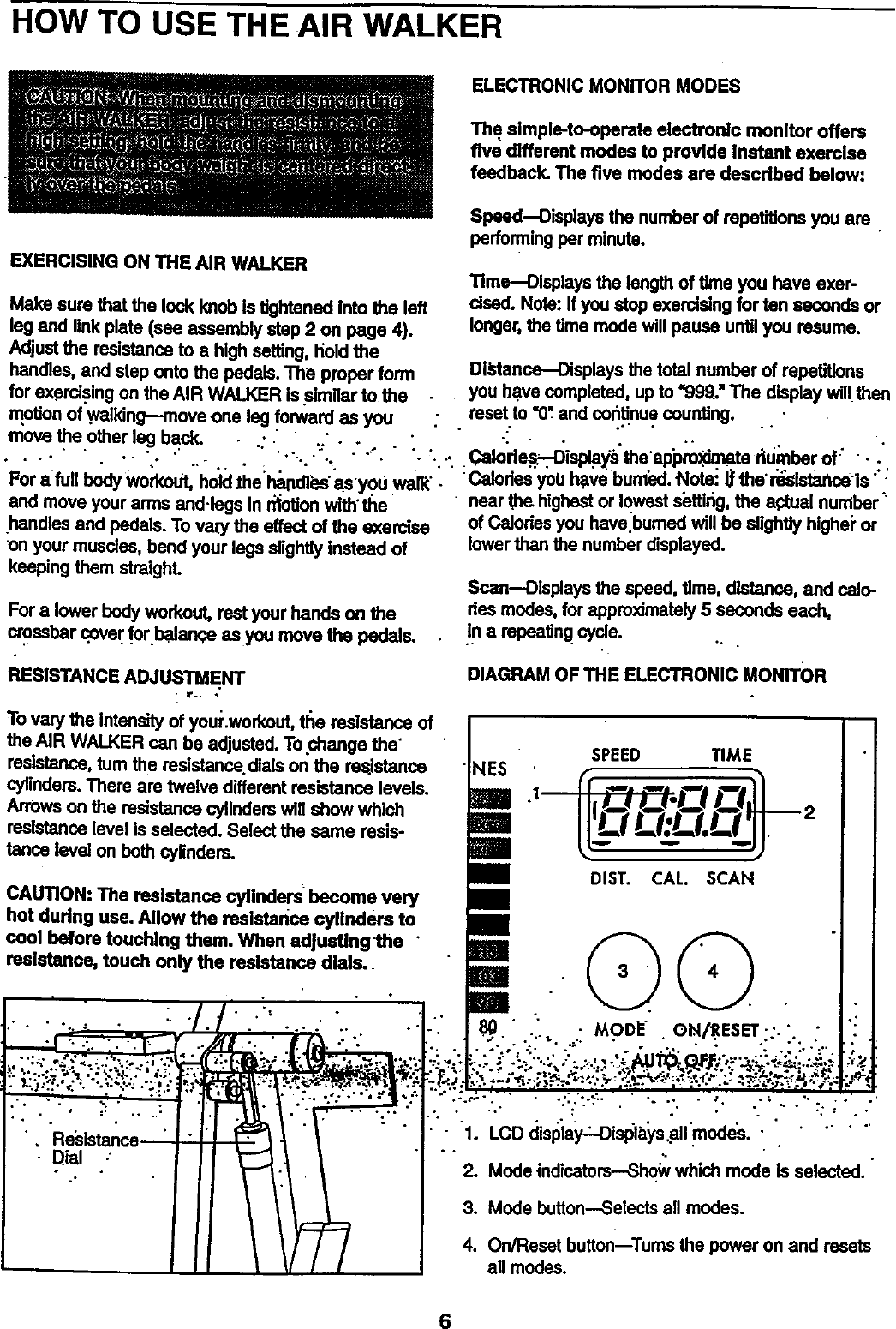 Page 6 of 12 - Proform 831290841 User Manual  AIR WALKER - Manuals And Guides 99020075