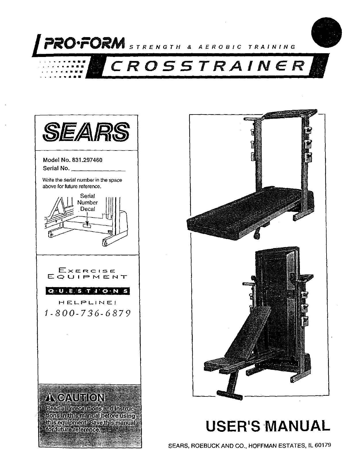 User Manual CROSSTRAINER TREADMILL 