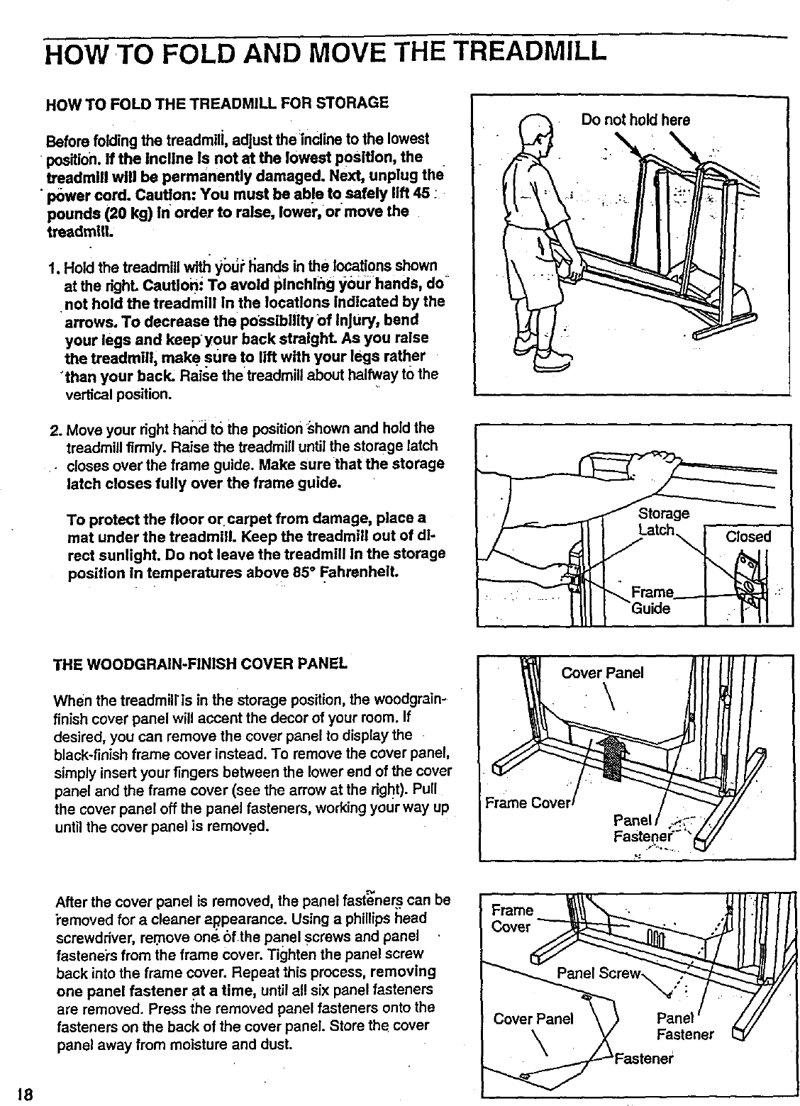 Proform 725 Tl Low Profile Treadmill User Manual