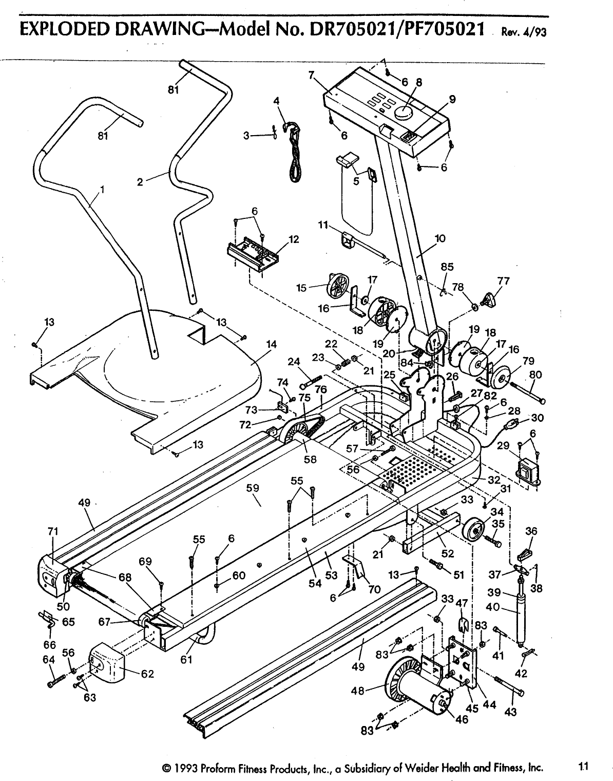Page 11 of 12 - Proform DR705021 User Manual  CROSSWALK TREADMILL - Manuals And Guides L0902382