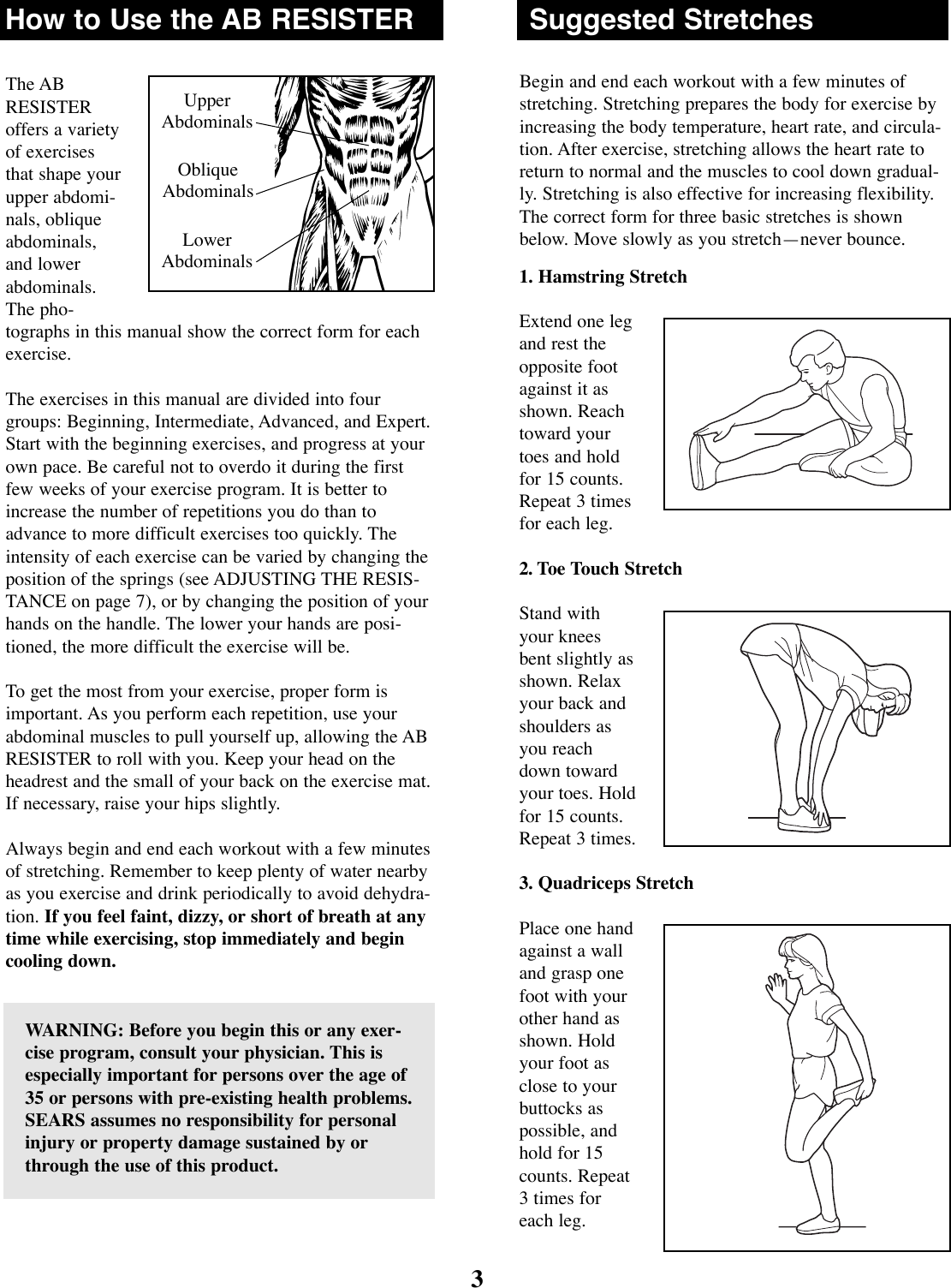 Page 3 of 8 - Proform Proform-280780-Ab-Resister-Users-Manual- .OM-280780-AB RESISTER  Proform-280780-ab-resister-users-manual