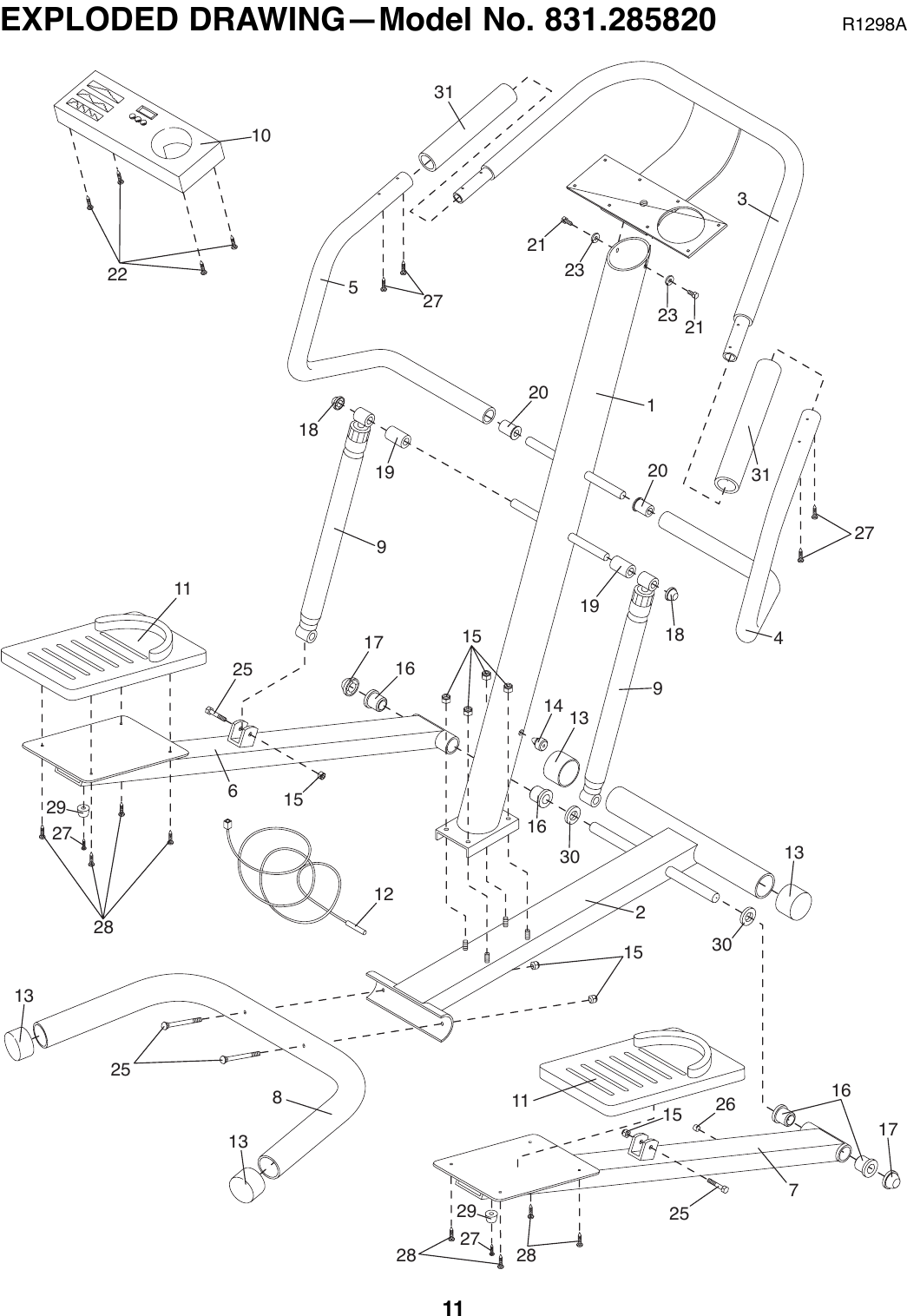 Page 11 of 12 - Proform Proform-285820-225C-Stepper-Users-Manual- *285820-152065  Proform-285820-225c-stepper-users-manual