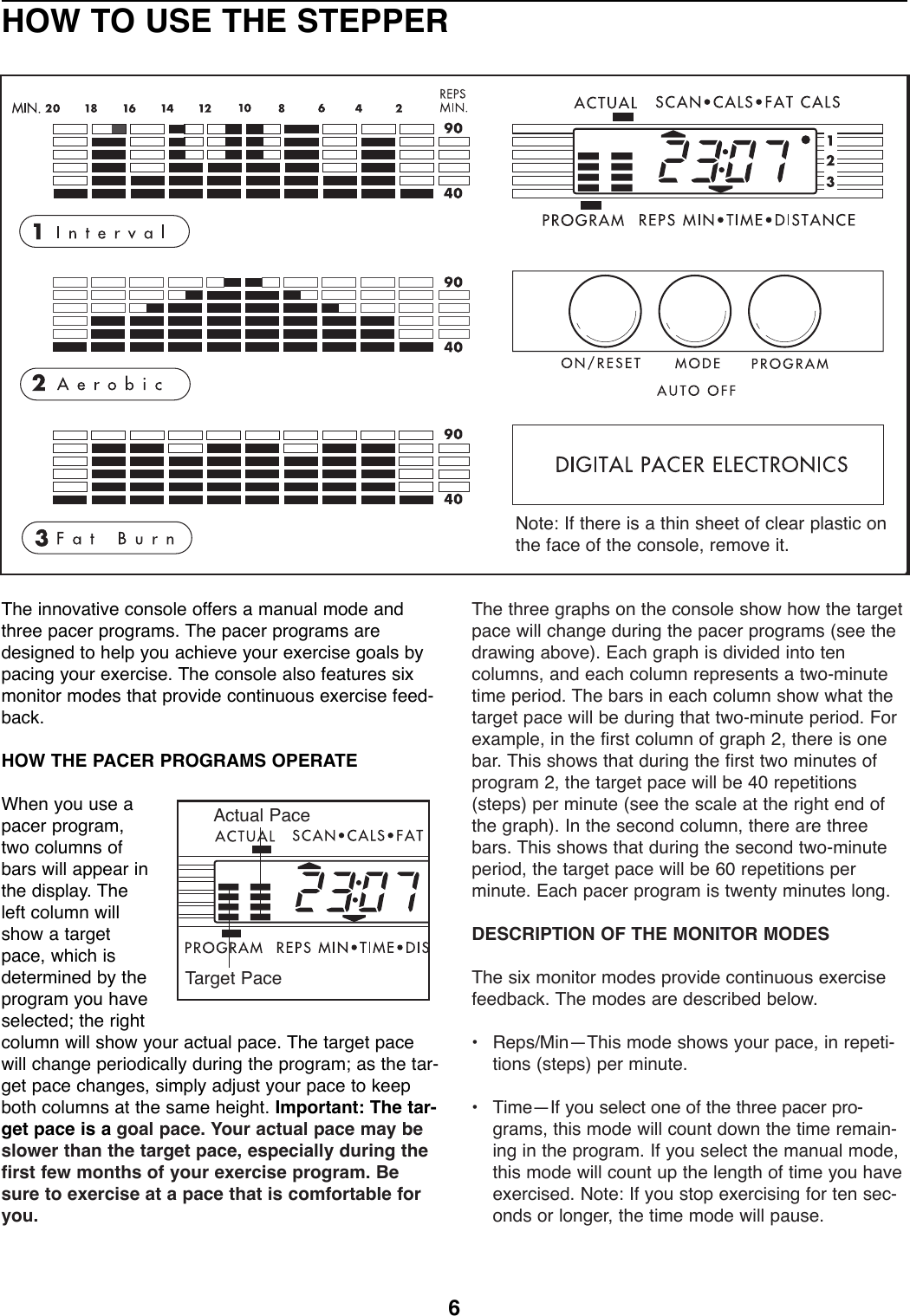 Page 6 of 12 - Proform Proform-285820-225C-Stepper-Users-Manual- *285820-152065  Proform-285820-225c-stepper-users-manual