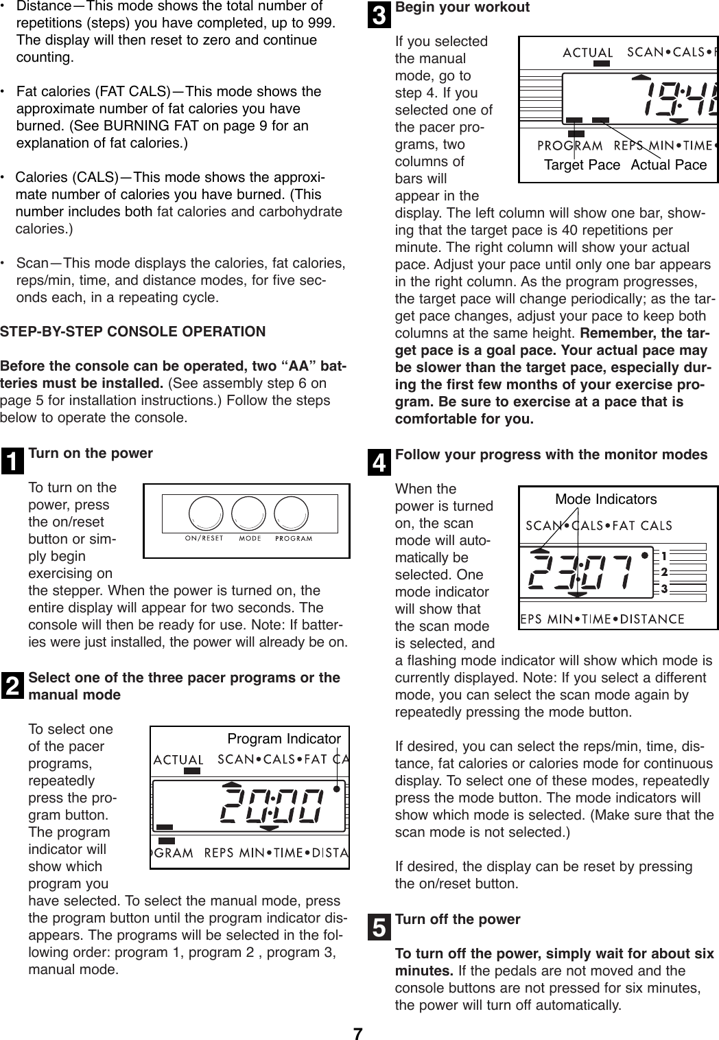 Page 7 of 12 - Proform Proform-285820-225C-Stepper-Users-Manual- *285820-152065  Proform-285820-225c-stepper-users-manual