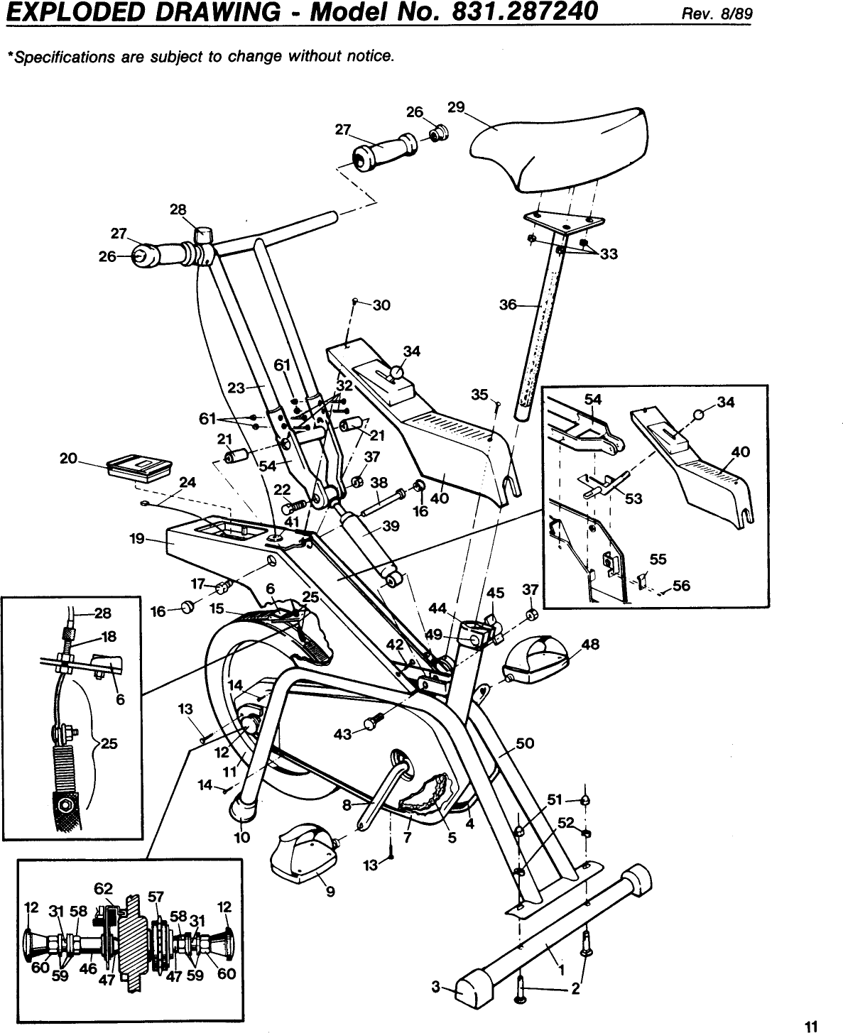 Page 11 of 12 - Proform Proform-287240-Tailwind-Bike-Users-Manual-  Proform-287240-tailwind-bike-users-manual