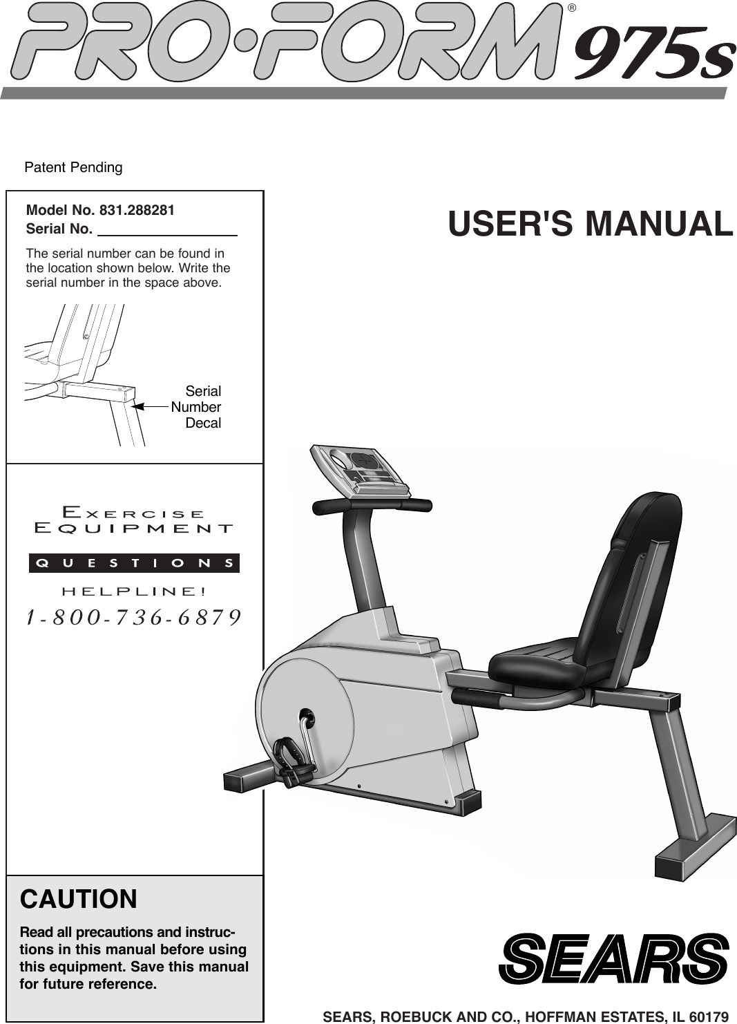 proform smr exercise bike manual