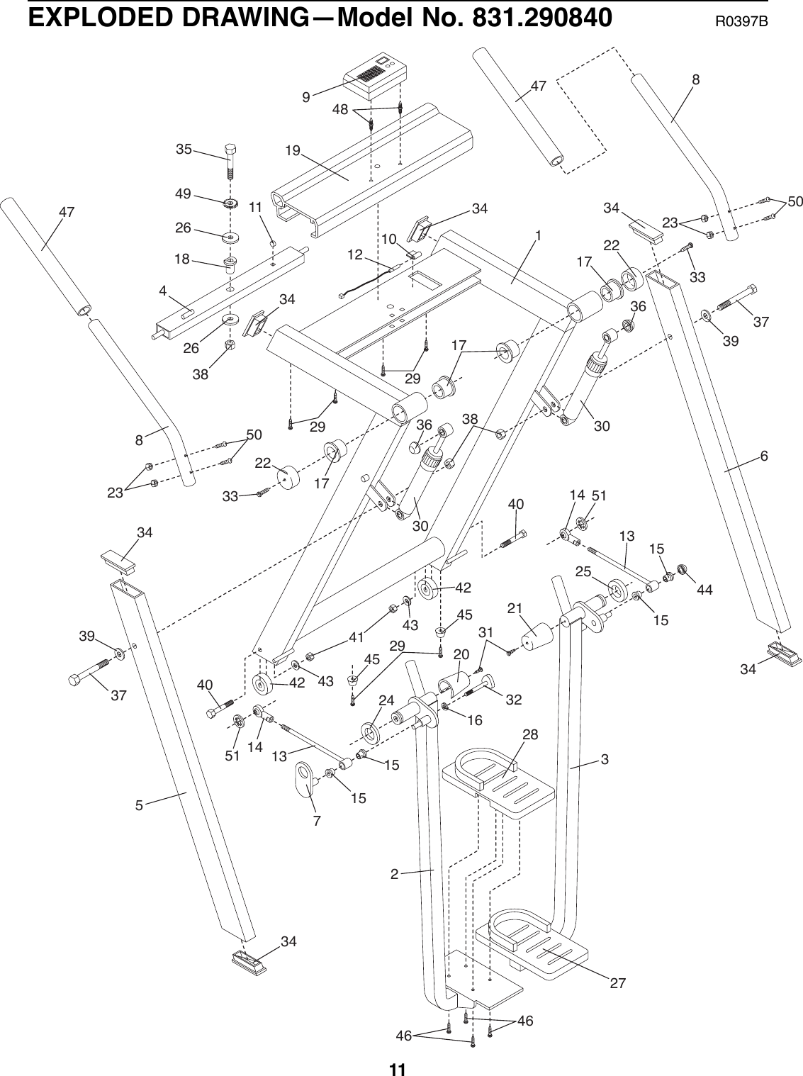 Page 11 of 12 - Proform Proform-290840-Air-Walker-Users-Manual- *290840-137741  Proform-290840-air-walker-users-manual