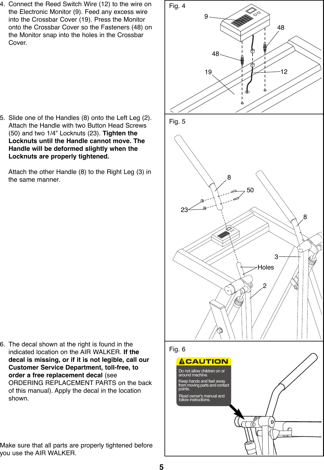 Page 5 of 12 - Proform Proform-290840-Air-Walker-Users-Manual- *290840-137741  Proform-290840-air-walker-users-manual