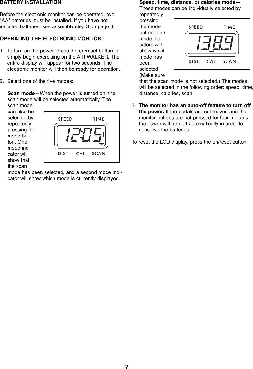 Page 7 of 12 - Proform Proform-290840-Air-Walker-Users-Manual- *290840-137741  Proform-290840-air-walker-users-manual