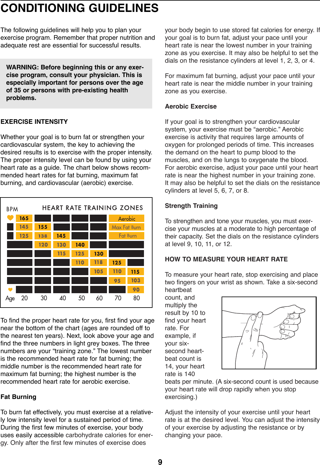 Page 9 of 12 - Proform Proform-290880-Airwalker-Xt-Users-Manual- *290880-138947  Proform-290880-airwalker-xt-users-manual