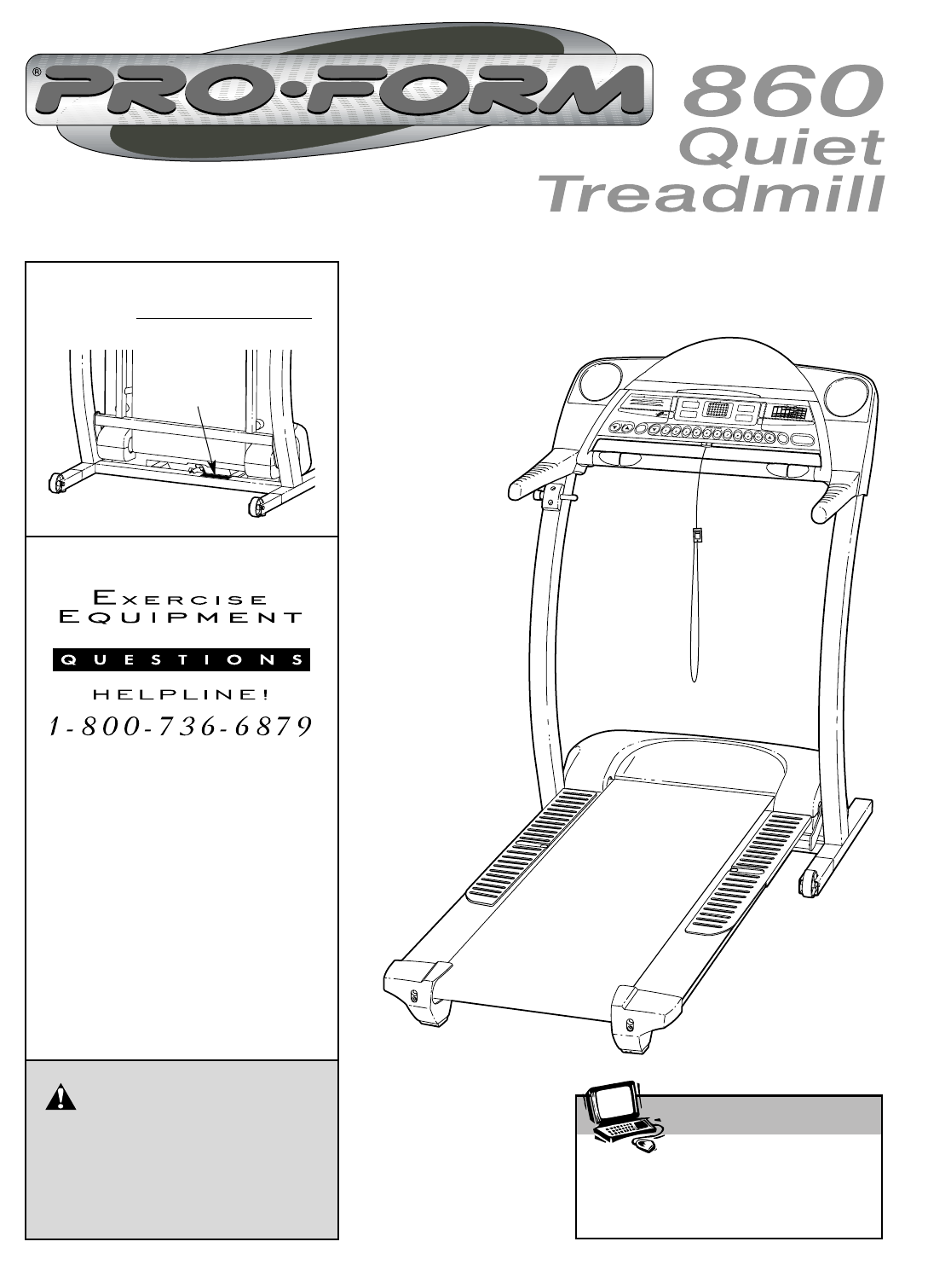 Proform 860 quiet online treadmill