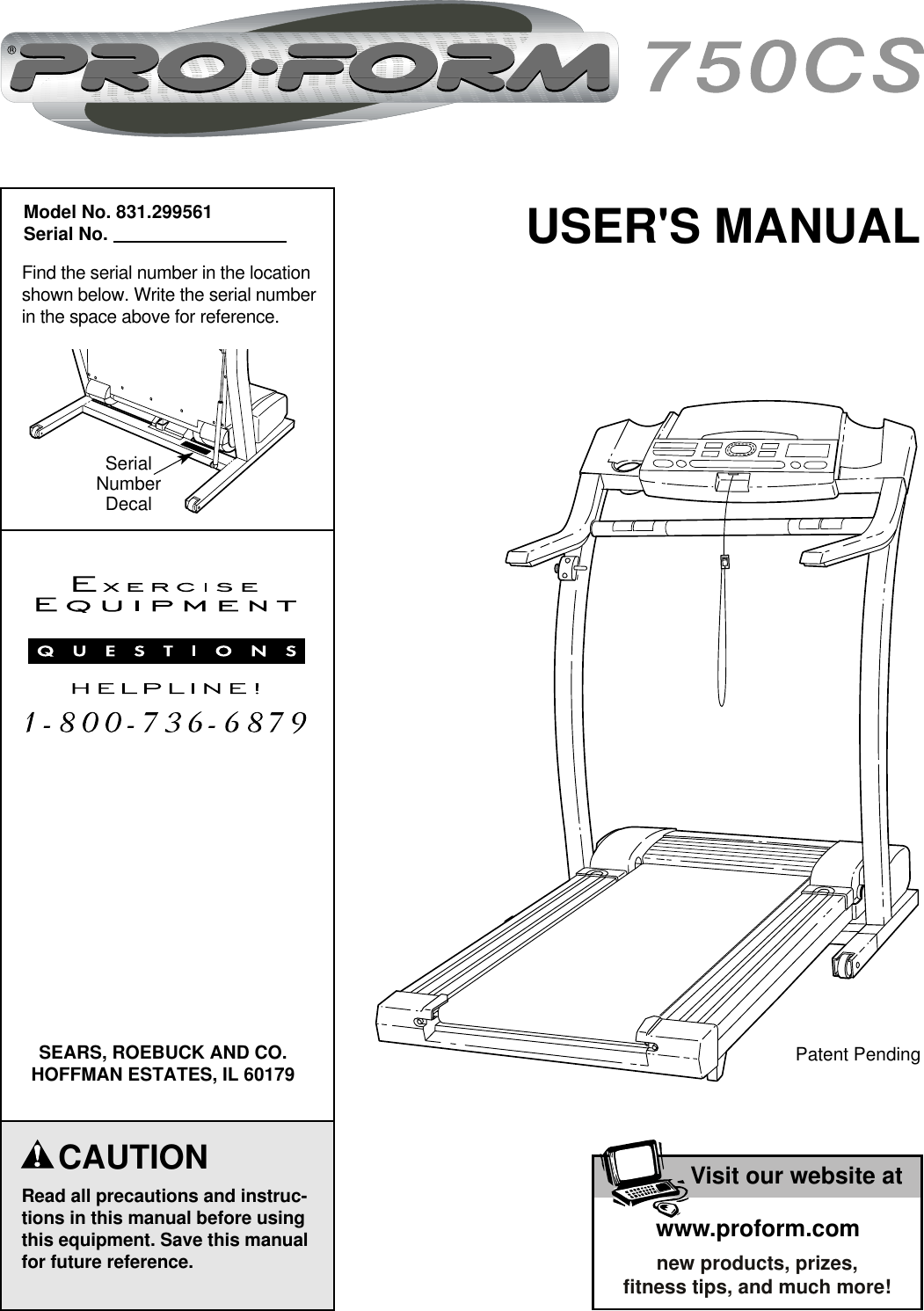 Proform 750Cs Users Manual