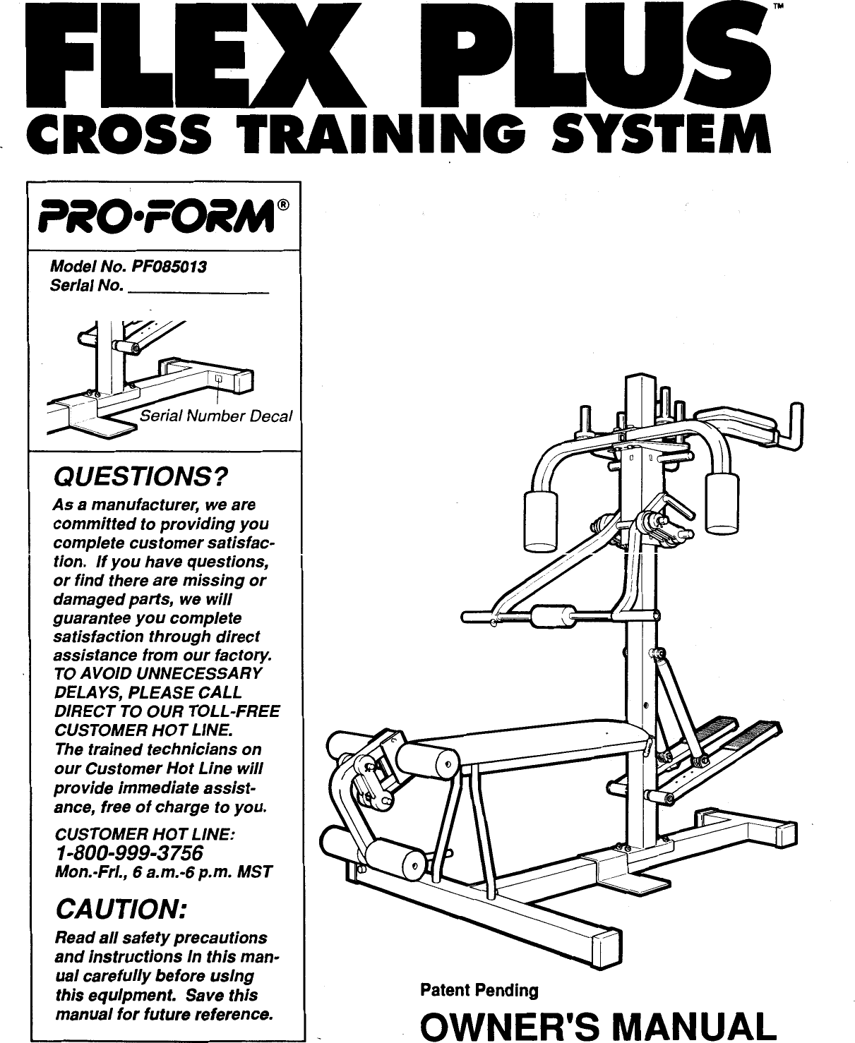 Flexical Plus User Handbook.pdf Proform Pf085013 Flex Plus Users Manual
