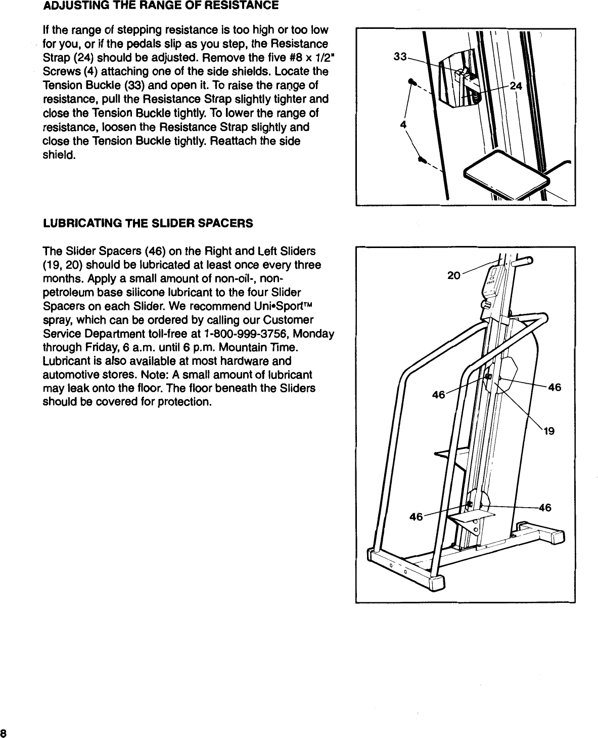 Page 8 of 12 - Proform Proform-Pf089030-Everest-Climber-Users-Manual-  Proform-pf089030-everest-climber-users-manual
