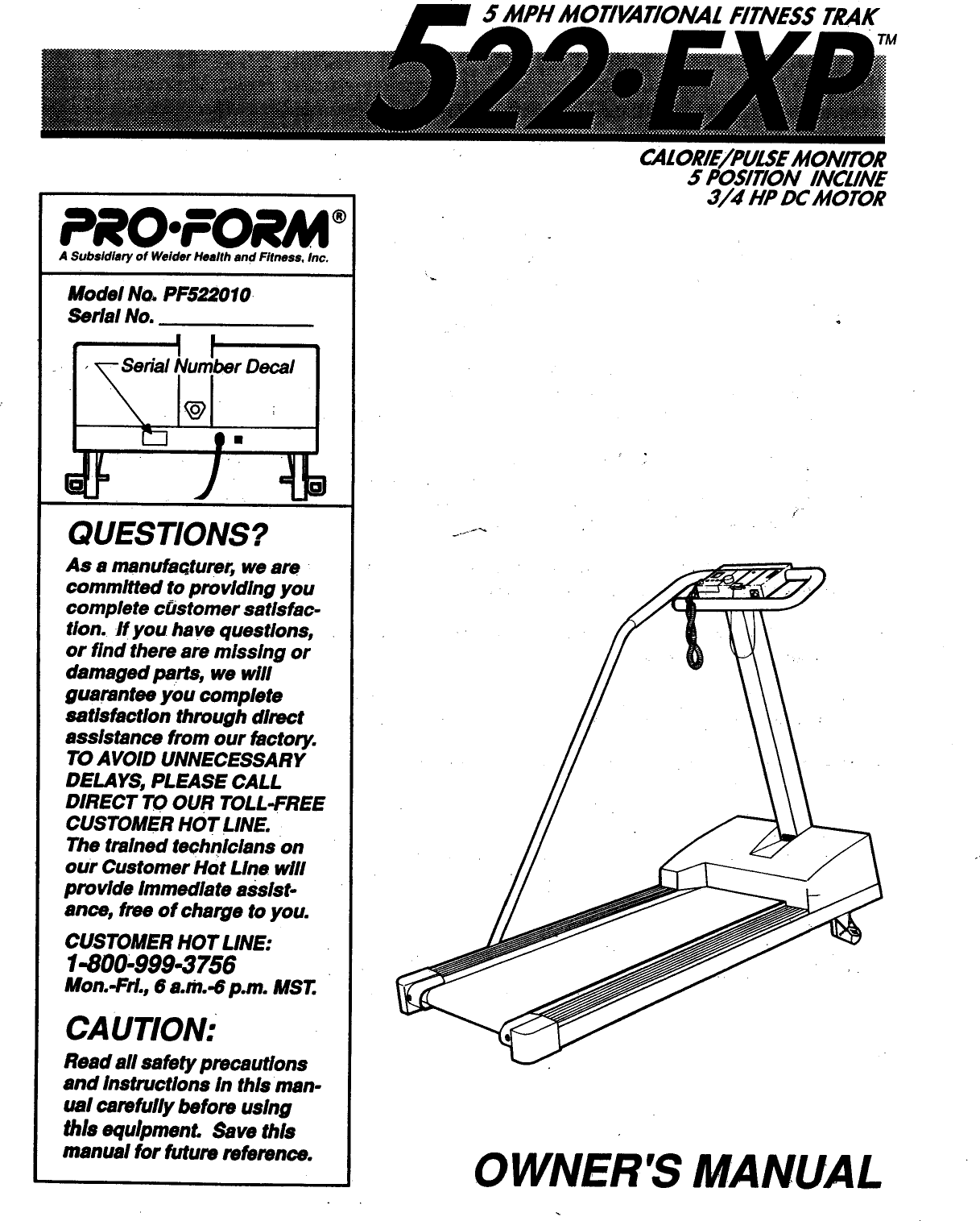 Proform 525 Manual Pdf : ProForm 525 Zlt Treadmill – DGDSKD
