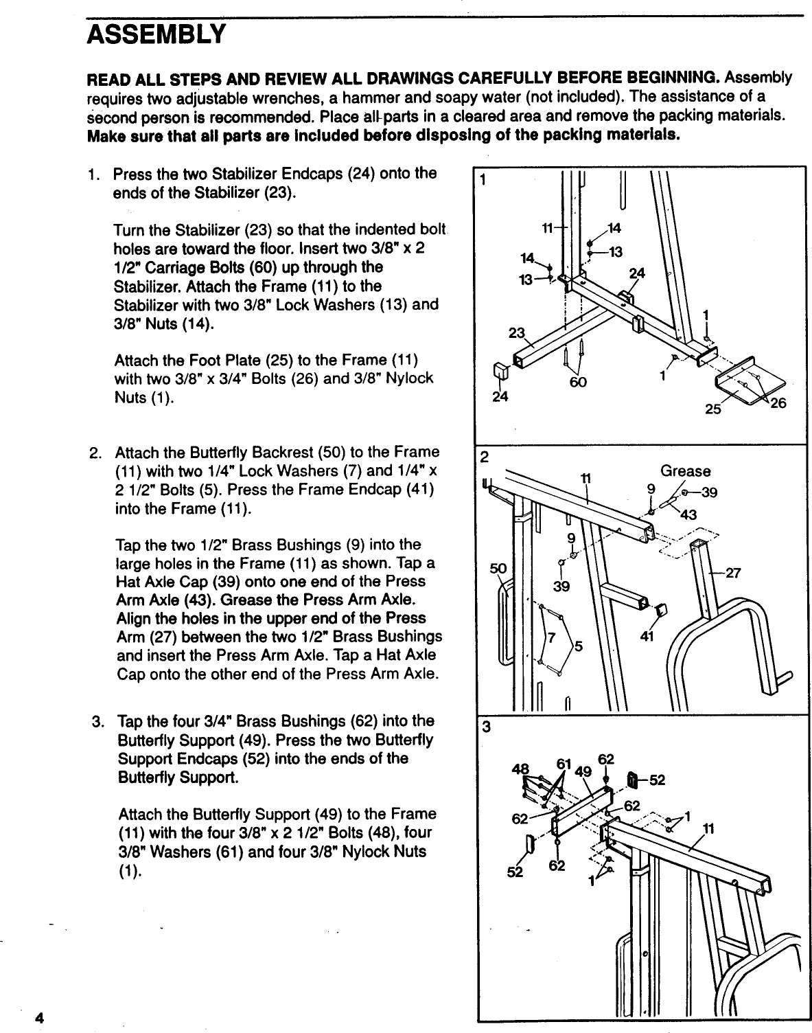 Page 4 of 12 - Proform Proform-Pf832220-System-2-Users-Manual-  Proform-pf832220-system-2-users-manual