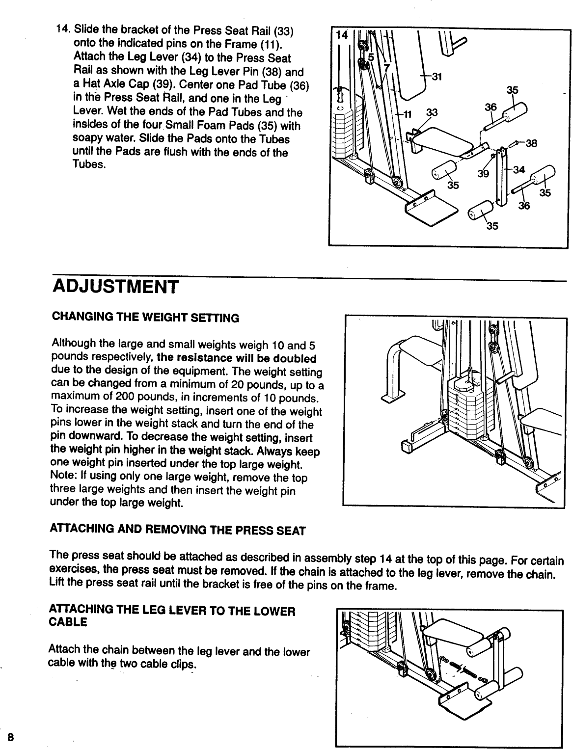 Page 8 of 12 - Proform Proform-Pf832220-System-2-Users-Manual-  Proform-pf832220-system-2-users-manual