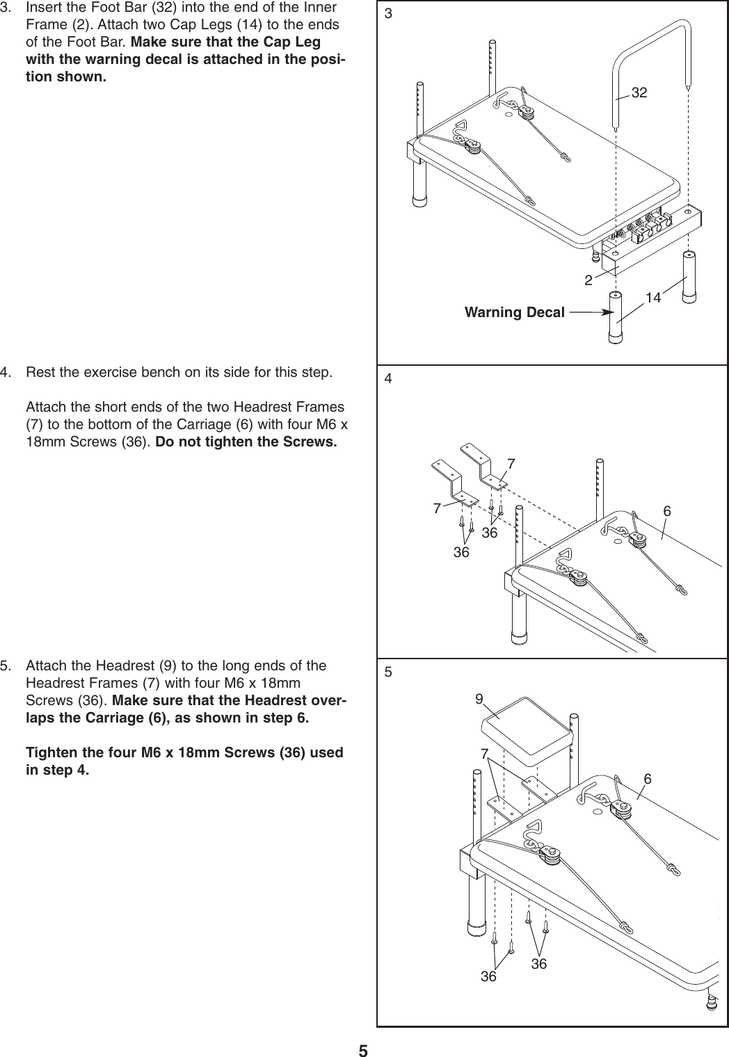 Page 5 of 12 - Proform Proform-Pfbe13550-Core-Tech-Bench-Users-Manual- PFBE1355.0-232071  Proform-pfbe13550-core-tech-bench-users-manual