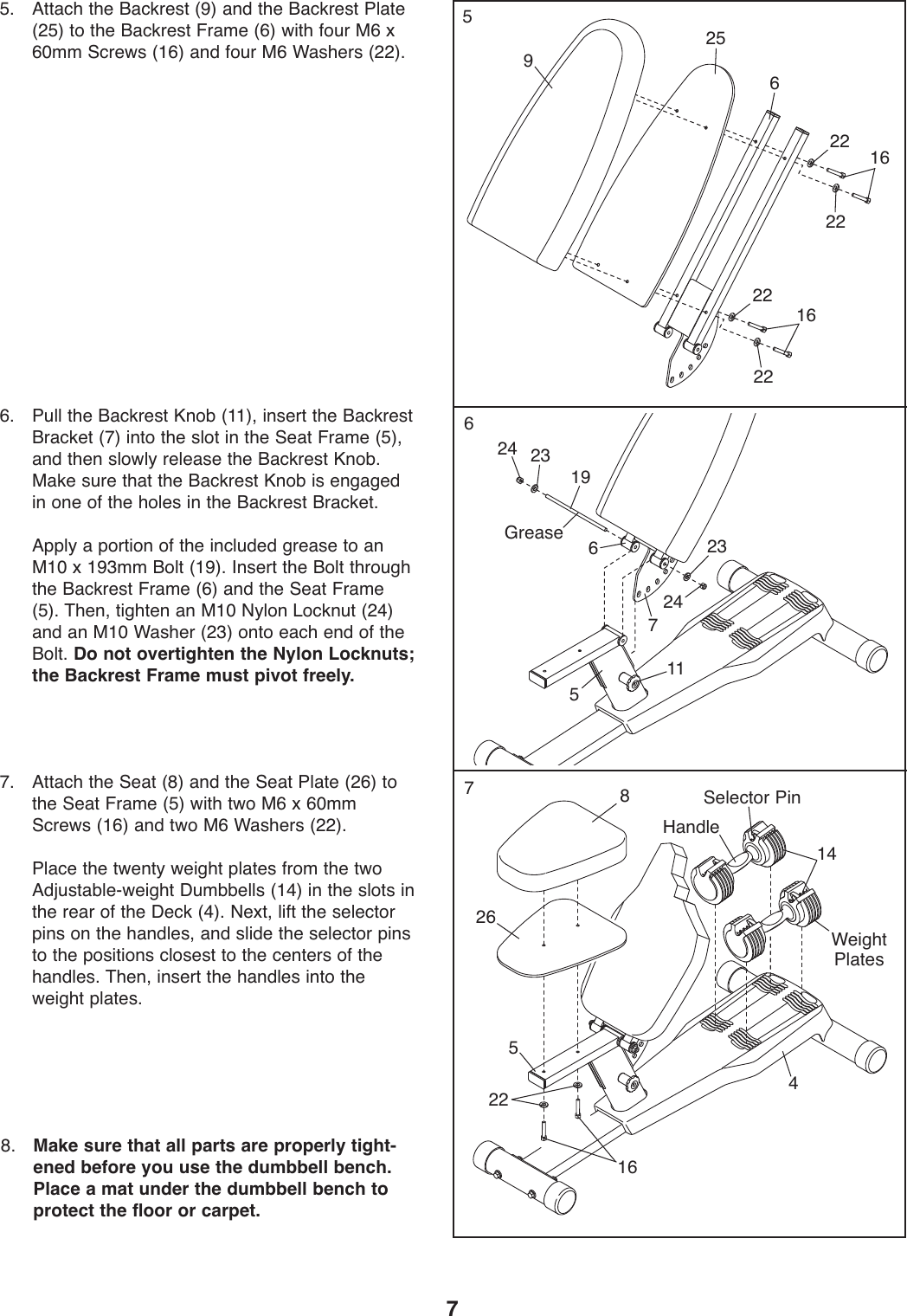 Page 7 of 12 - Proform Proform-Pfbe15060-Fusion-1-7X-Bench-Users-Manual- PFEL39031-208048  Proform-pfbe15060-fusion-1-7x-bench-users-manual