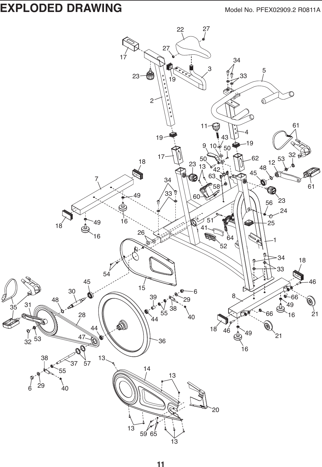 Page 11 of 12 - Proform Proform-Pfex029092-290-Spx-Bike-Users-Manual- 285430  Proform-pfex029092-290-spx-bike-users-manual