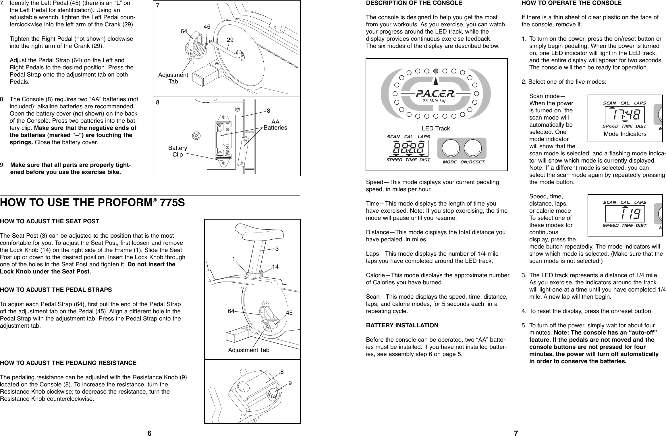 Page 6 of 6 - Proform Proform-Pfex77572-775S-Bike-Users-Manual- *PFEX77572-148227  Proform-pfex77572-775s-bike-users-manual