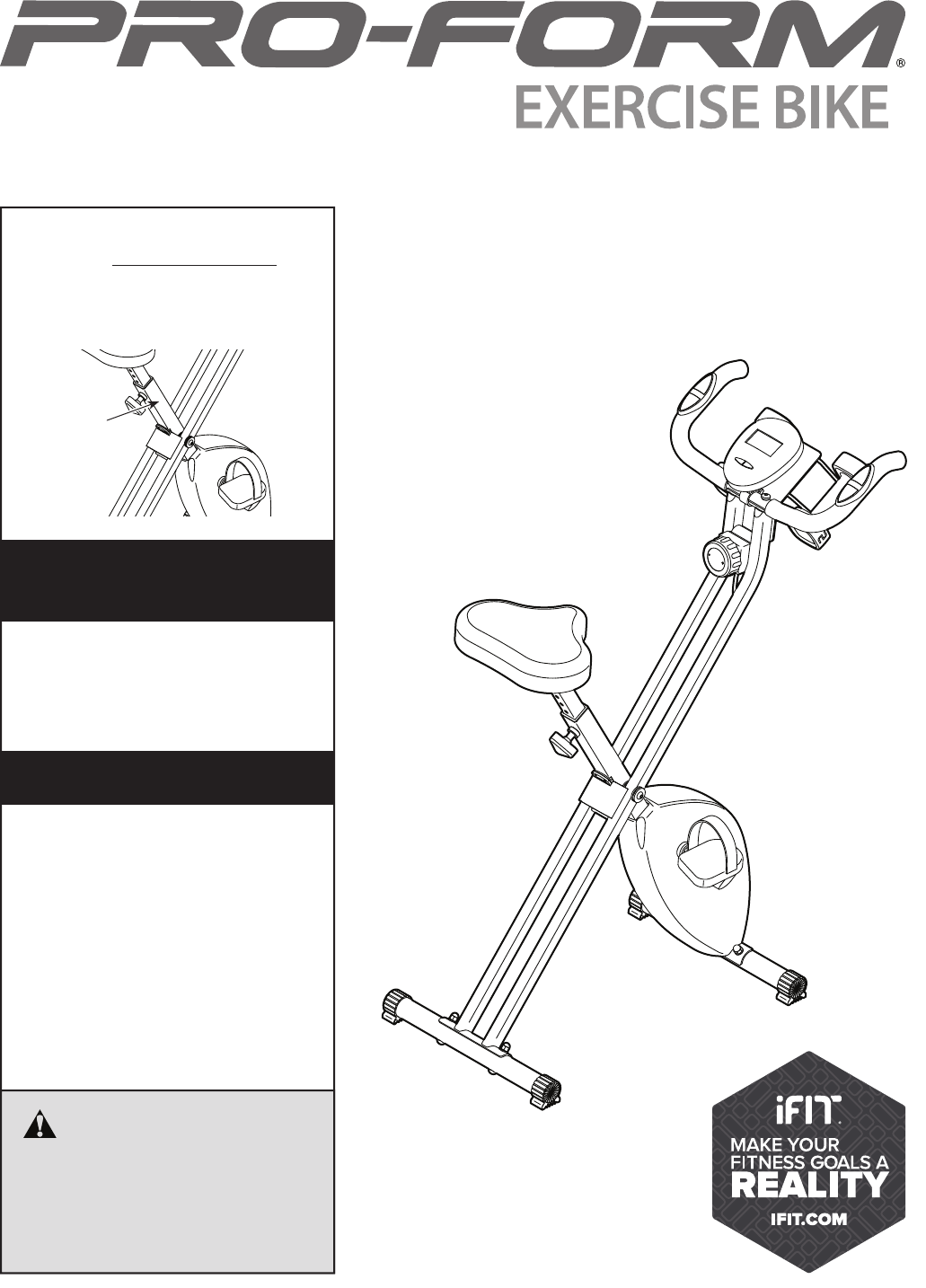 Proform Pfex789141 Ots X Bike Users Manual