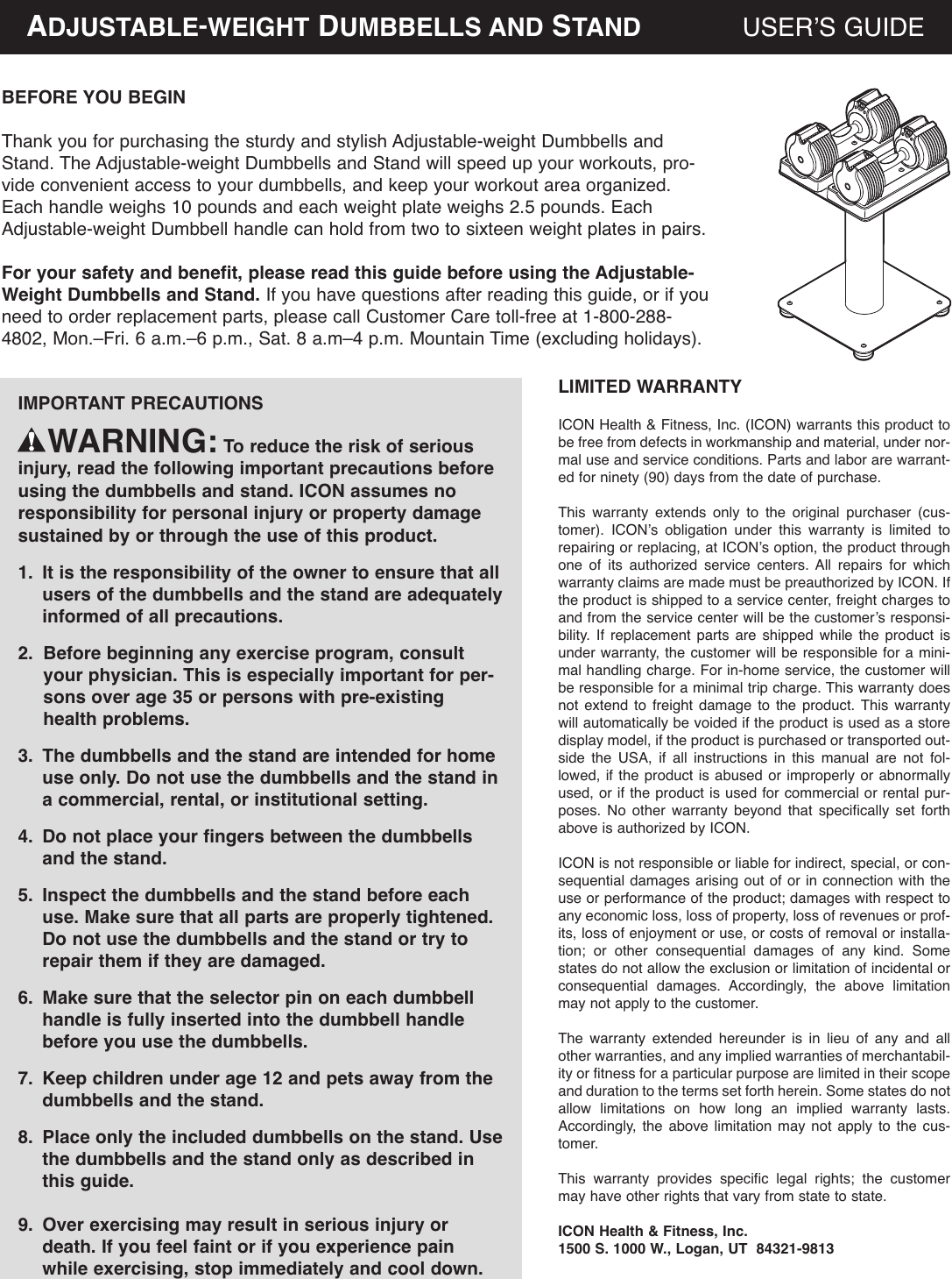 Page 1 of 2 - Proform Proform-Pfnsaw100061-Fusion-Space-Saver-Wts-Users-Manual- 285430  Proform-pfnsaw100061-fusion-space-saver-wts-users-manual