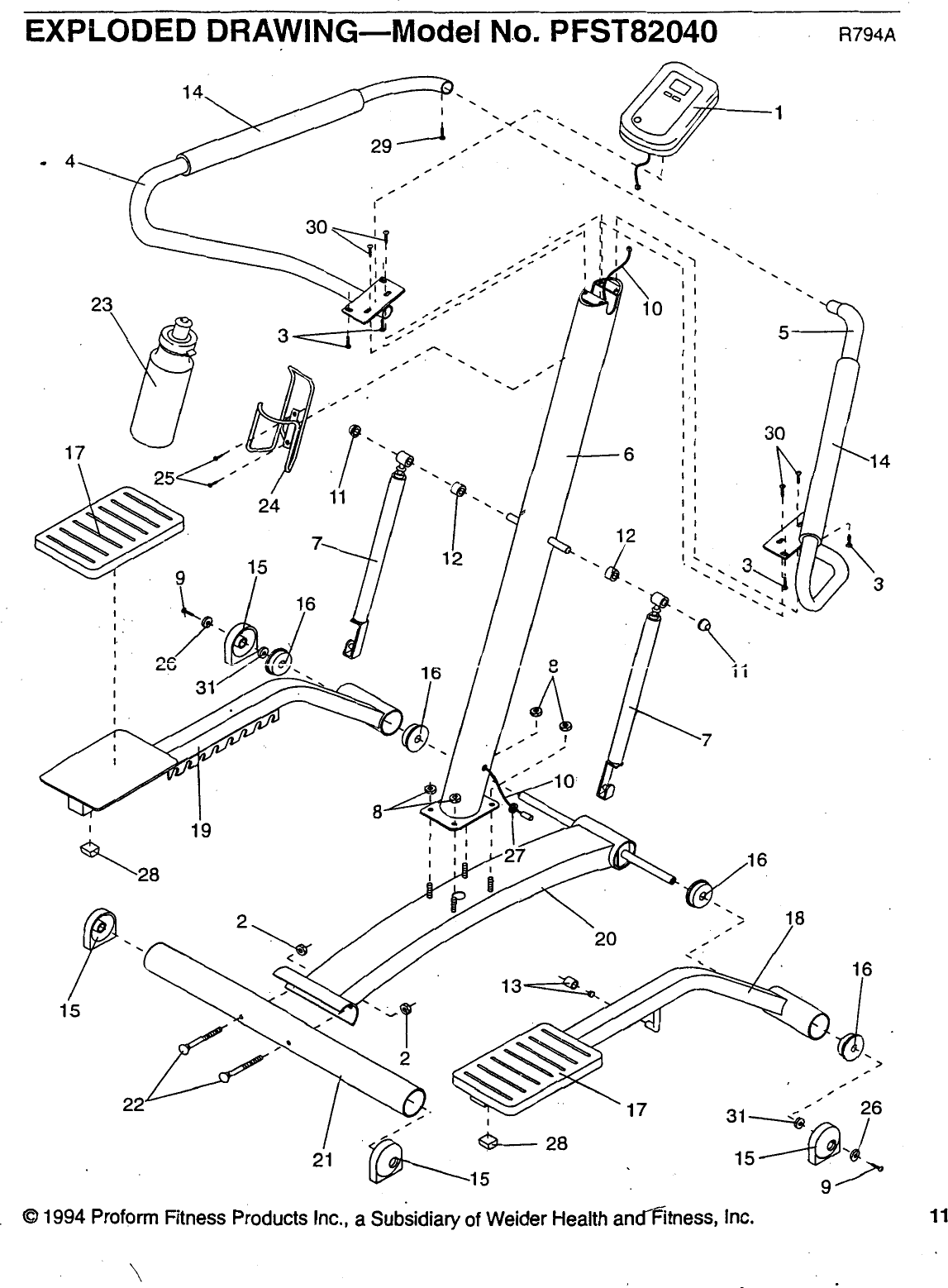 Page 11 of 12 - Proform Proform-Pfst82040-8-2S-Stepper-Users-Manual-  Proform-pfst82040-8-2s-stepper-users-manual