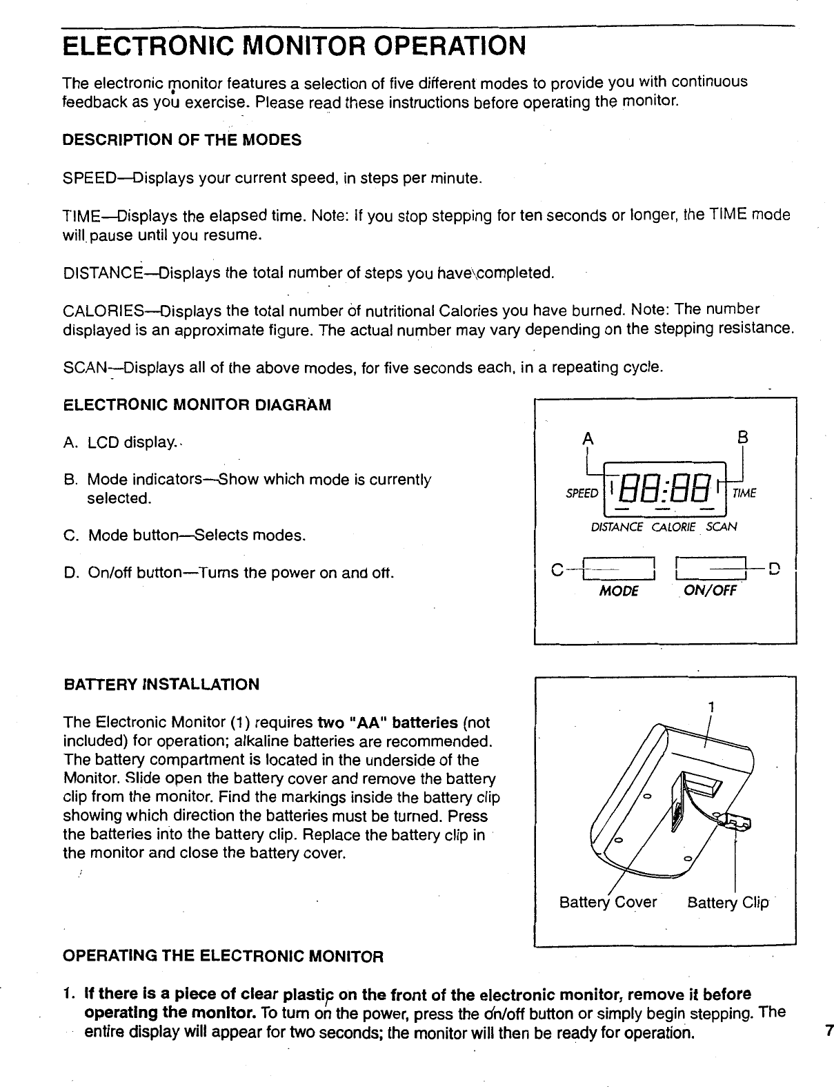 Page 7 of 12 - Proform Proform-Pfst82040-8-2S-Stepper-Users-Manual-  Proform-pfst82040-8-2s-stepper-users-manual