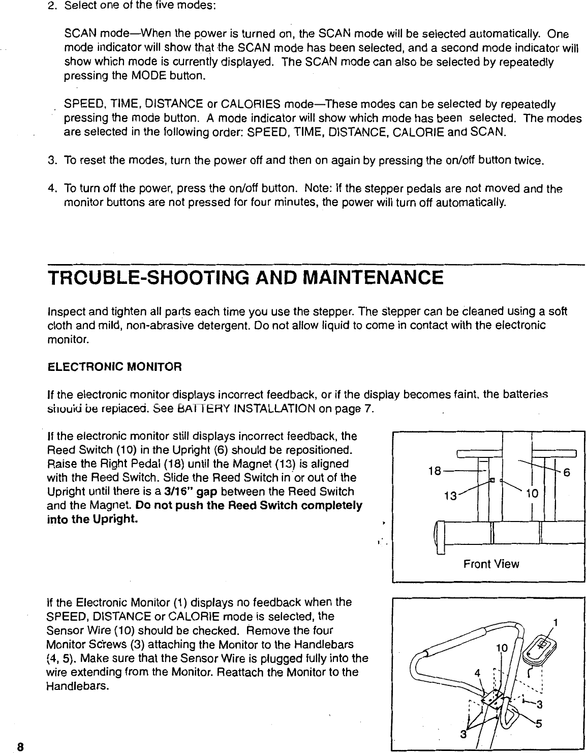 Page 8 of 12 - Proform Proform-Pfst82040-8-2S-Stepper-Users-Manual-  Proform-pfst82040-8-2s-stepper-users-manual