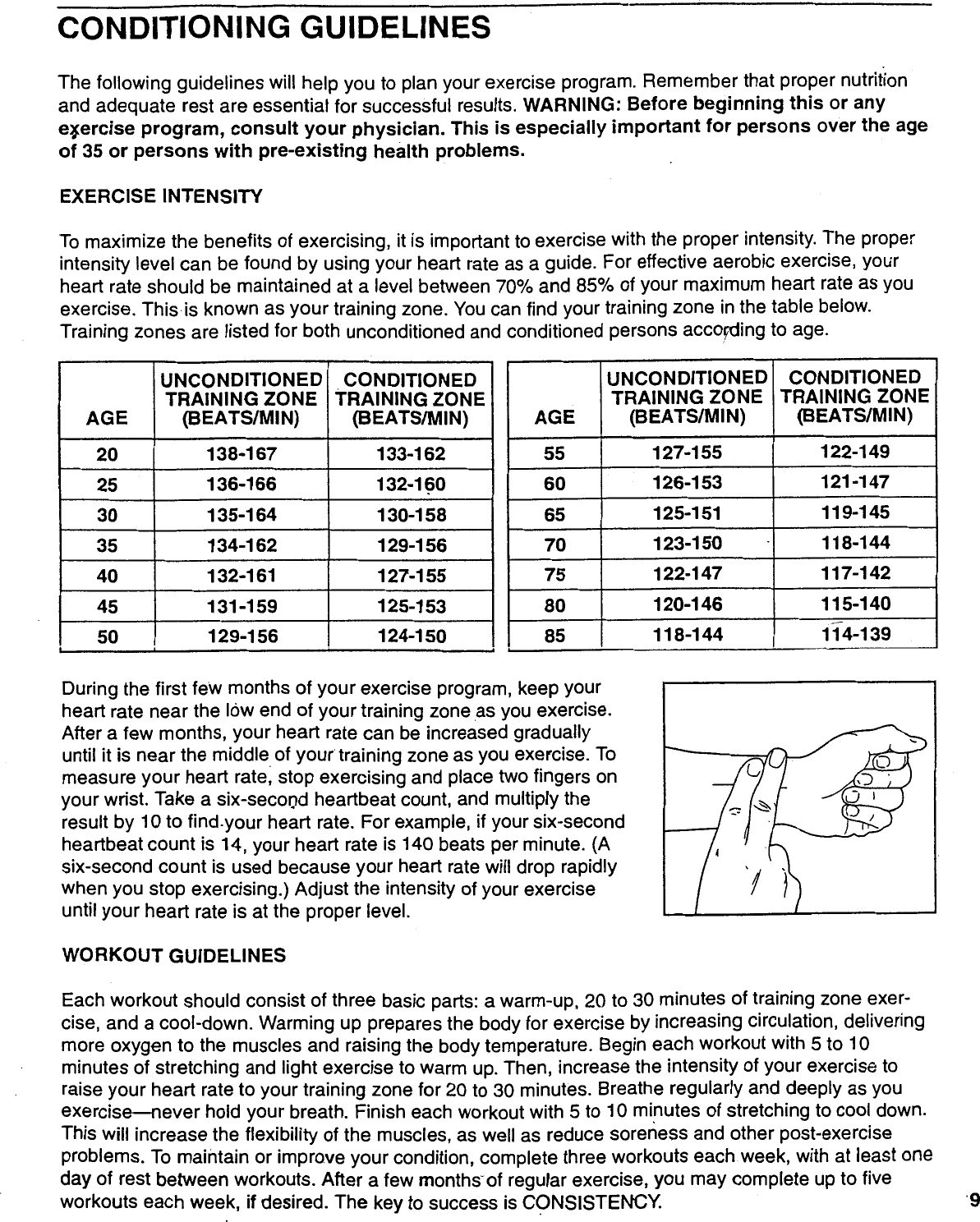 Page 9 of 12 - Proform Proform-Pfst82040-8-2S-Stepper-Users-Manual-  Proform-pfst82040-8-2s-stepper-users-manual