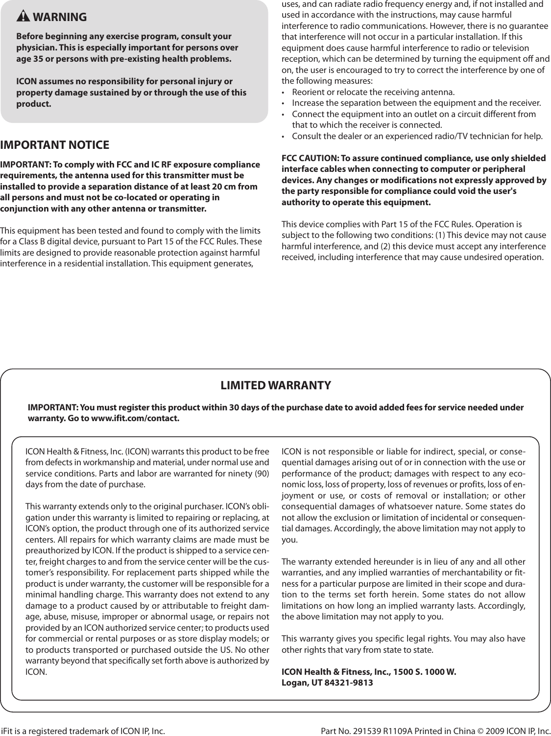 Page 2 of 2 - Proform Proform-Pftl080990-Xt-90-Treadmill-Users-Manual-  Proform-pftl080990-xt-90-treadmill-users-manual