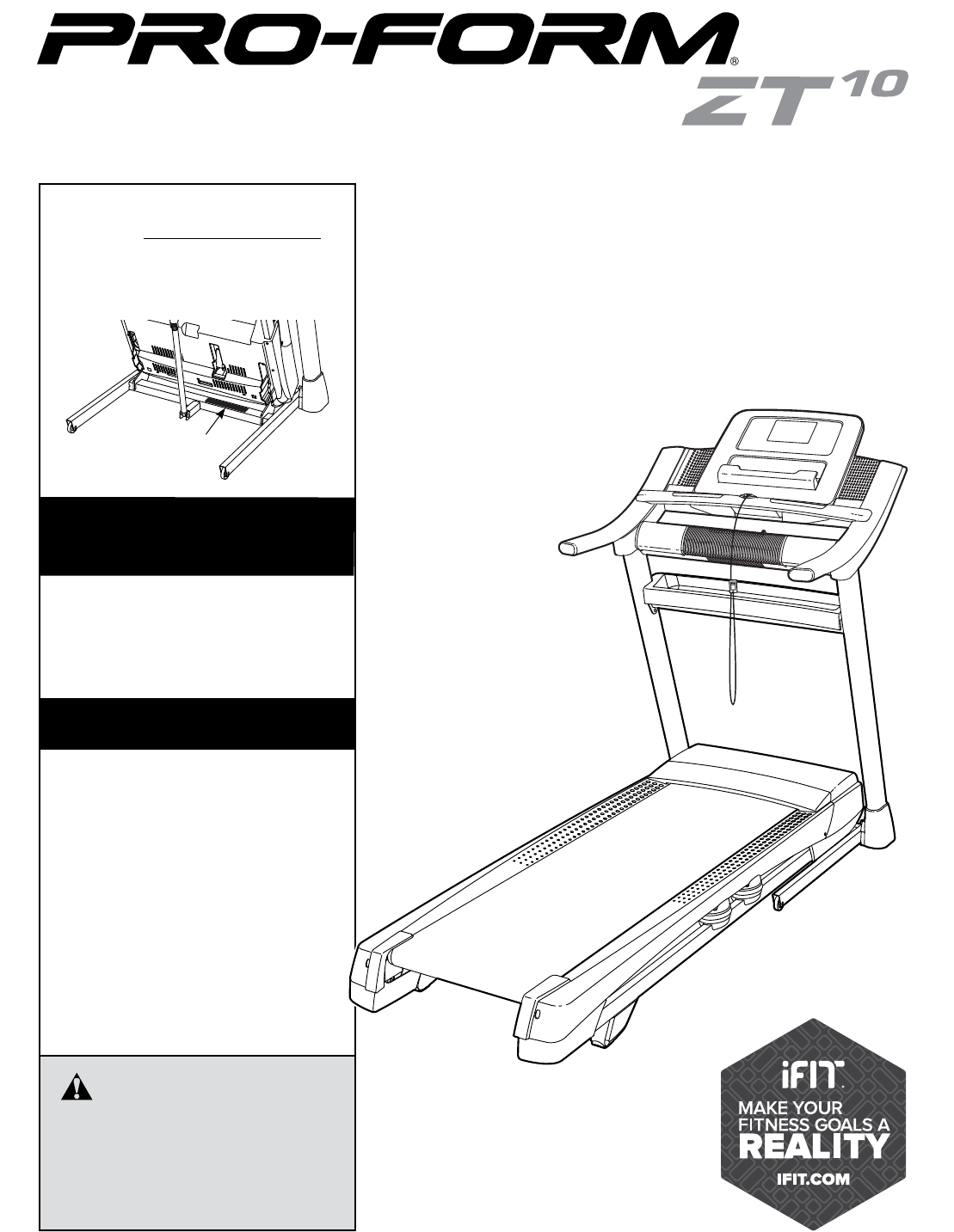 Proform Pftl101132 Zt10 Treadmill Users Manual