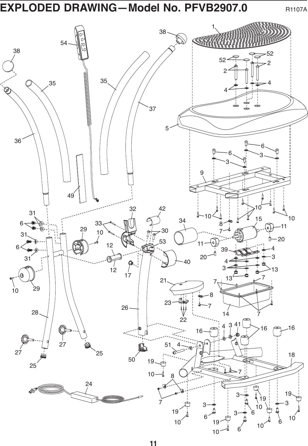 Page 11 of 12 - Proform Proform-Pfvb29070-Vibration-Bench-Users-Manual- PFEL39031-208048  Proform-pfvb29070-vibration-bench-users-manual
