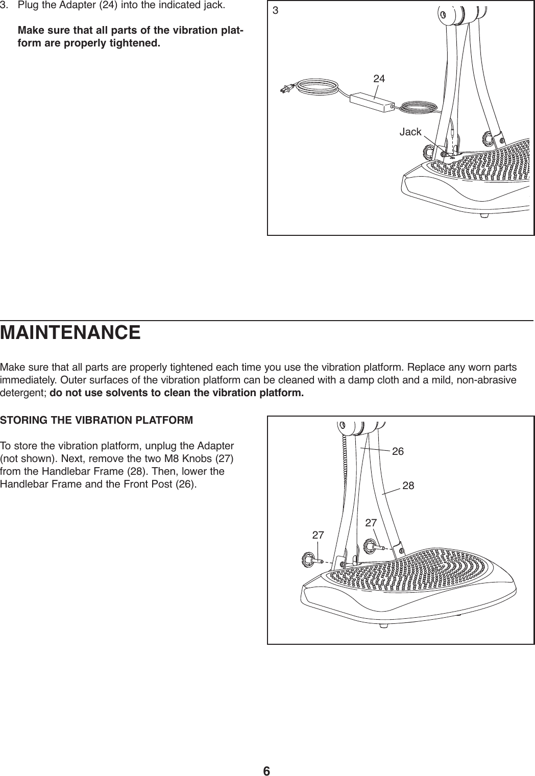 Page 6 of 12 - Proform Proform-Pfvb29070-Vibration-Bench-Users-Manual- PFEL39031-208048  Proform-pfvb29070-vibration-bench-users-manual