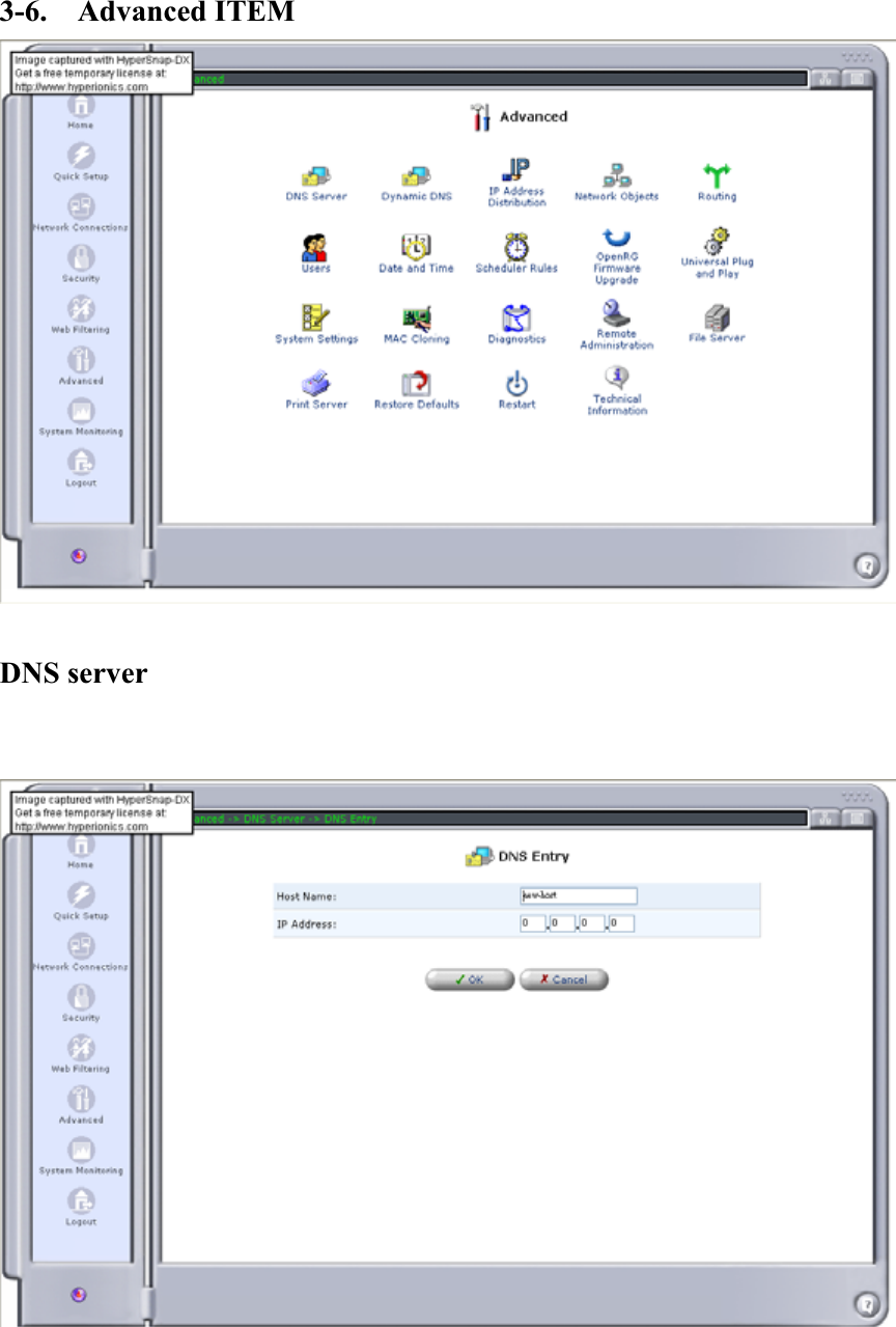 3-6.  Advanced ITEM DNS server 