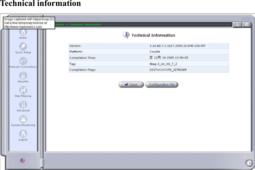 Technical information 