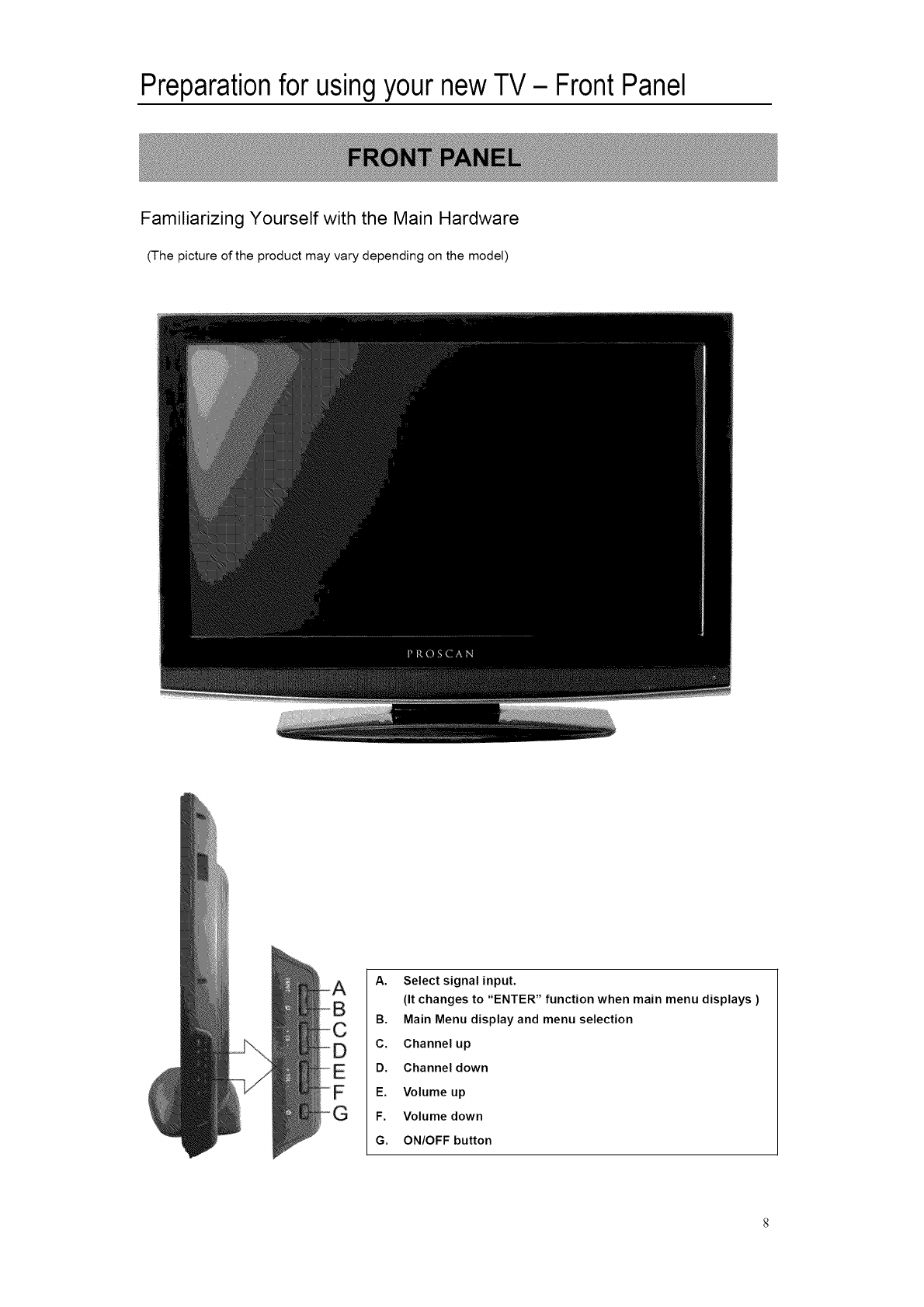 proscan tv flickering